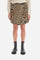 This women's mini skirt is the ideal choice for a casual and summery look. Made of cotton and viscose, it is comfortable and breathable. Its regular fit is perfect for enhancing your silhouette. Its Argentina line, combined with the checked and rhombus print, makes it captivating and fashionable. The wallet fastening with leather side strap adds a retro touch. With this skirt you can face your days with style and comfort. The model is 174 cm tall and wears a size 2. - BrSugar/Black/OffWhi
