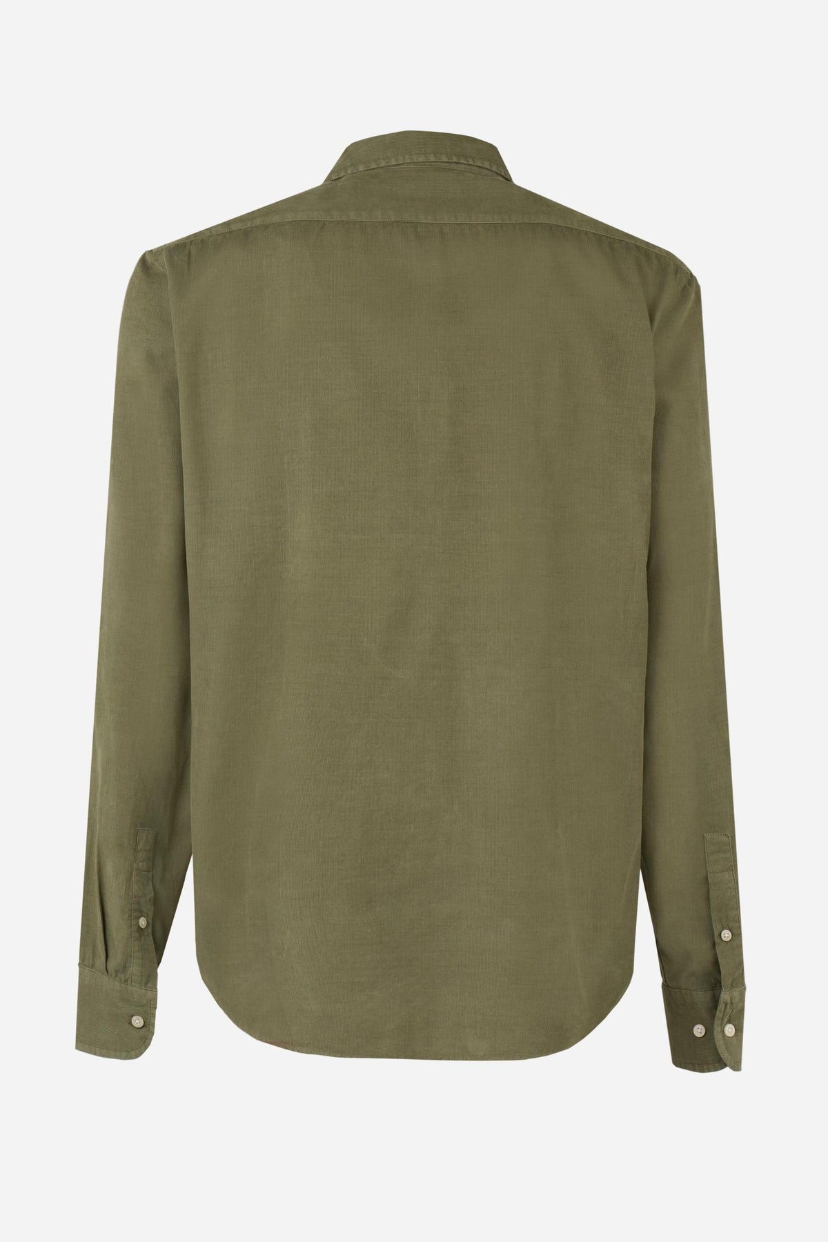 Men's cotton velvet shirt with contrasting logo - Taron