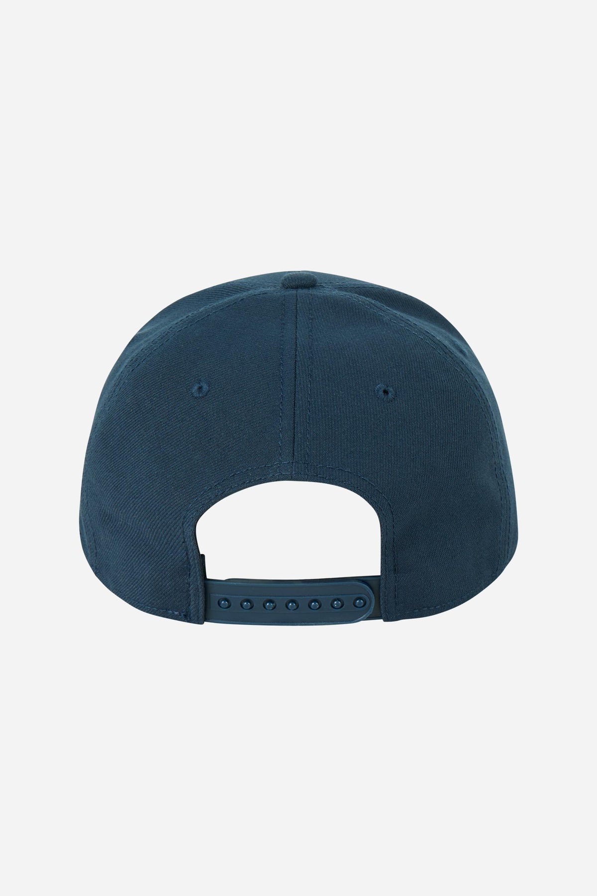 Durable men's baseball cap in structured heavy cotton twill with 3D logo, curved visor, ventilation eyelets, and adjustable snapback for a snug, custom fit. - Navy