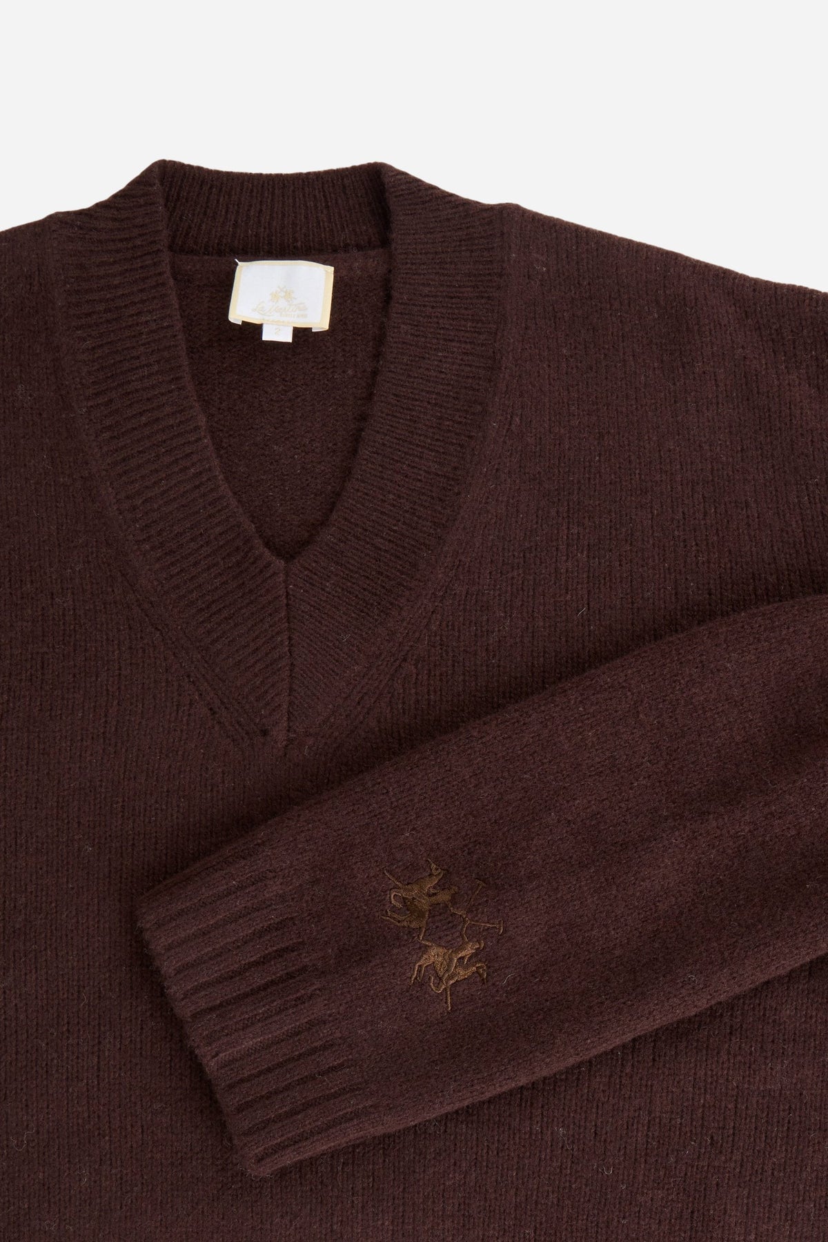 Pull femme col en "V" en laine mérinos - Erendira