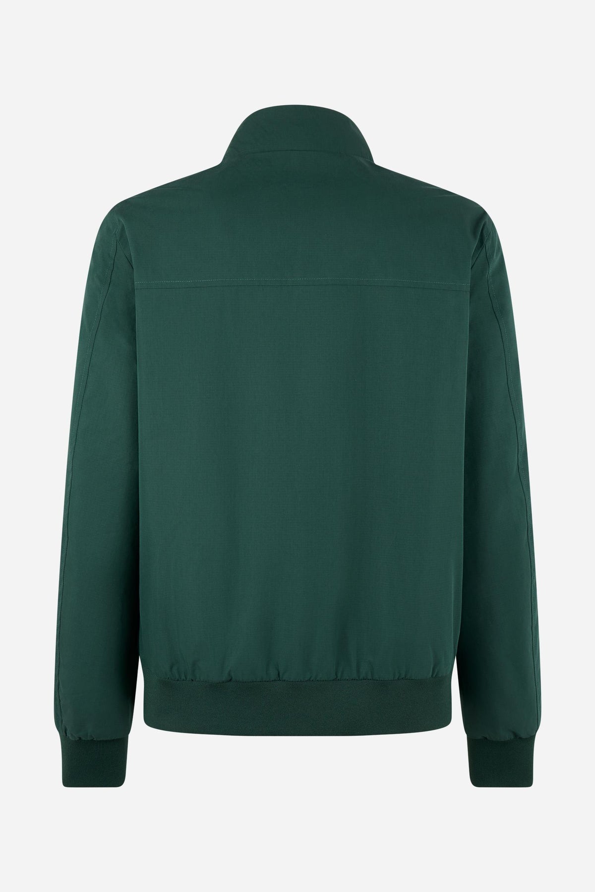 Men's padded jacket in cotton-polyamide blend for comfort and durability. Features high collar, zip closures, elastic ribbed trims, and polyester quilted lining - Pine Grove