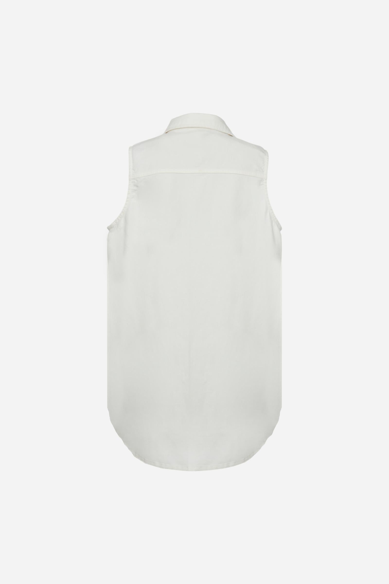 Robe femme sans manches en denim coton lin – Caroline