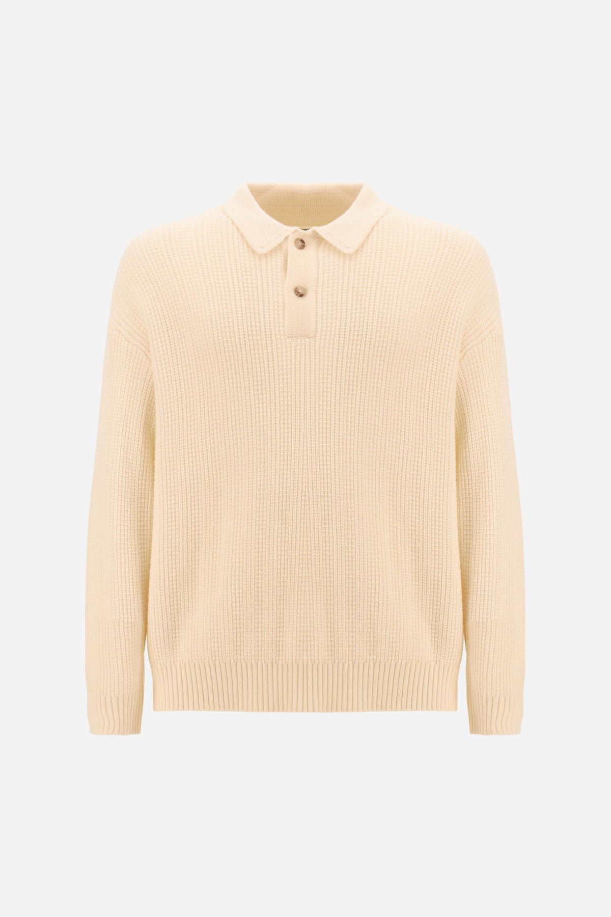 Polo uomo manica lunga in maglia misto lana – Ernardo