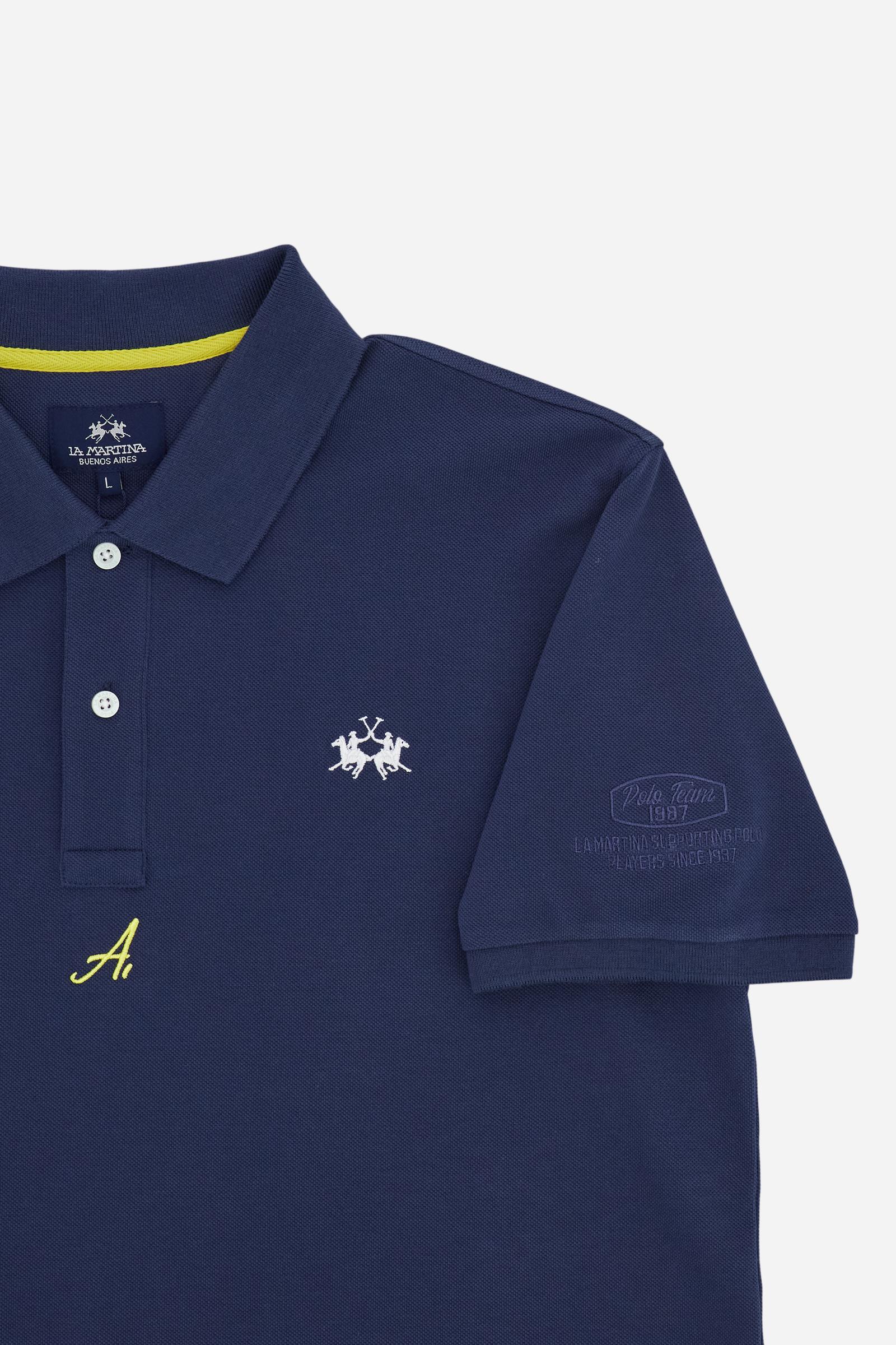 Men’s short-sleeve piqué polo Nations collection - Charo