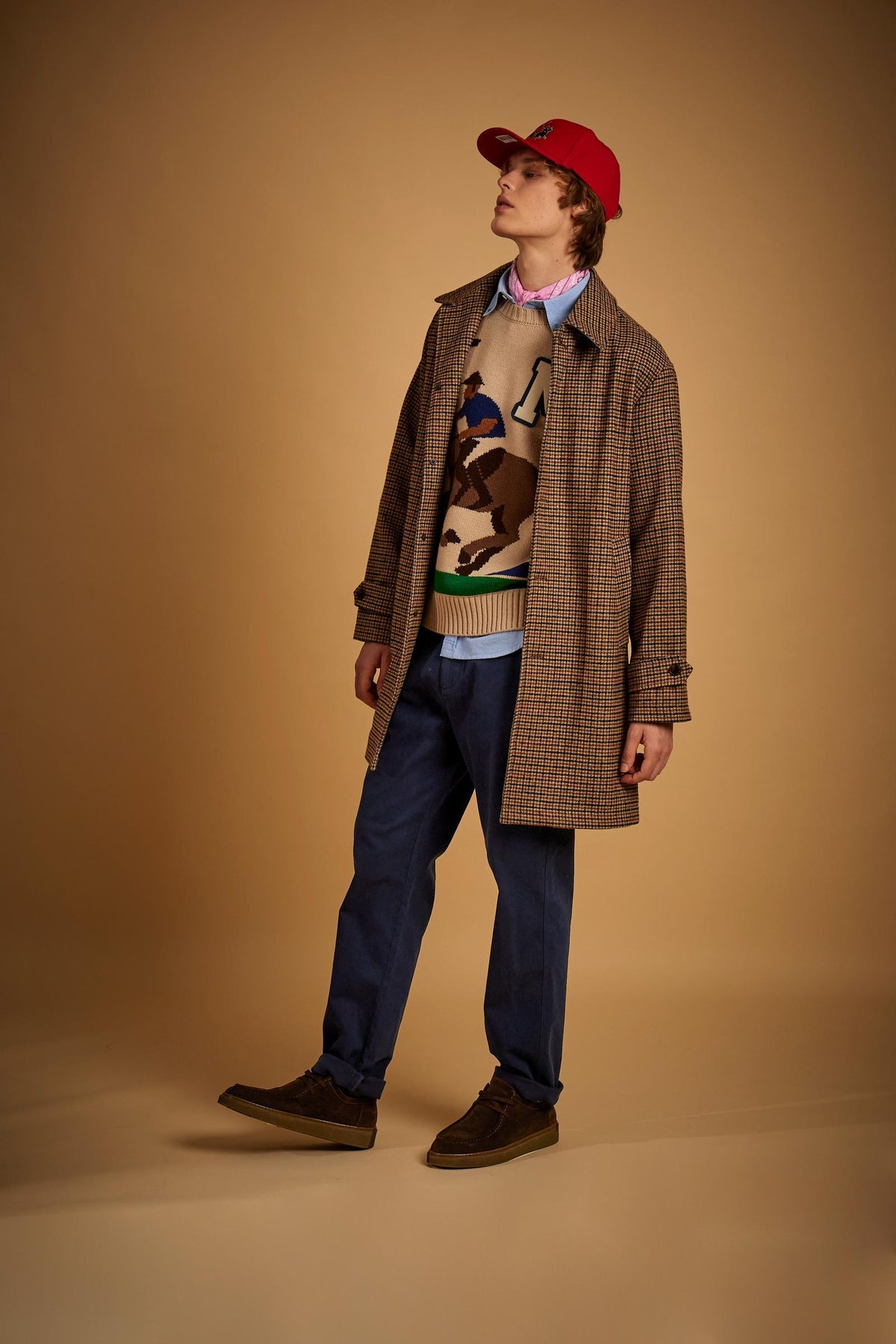 Men's padded wool blend checkered coat - Doug