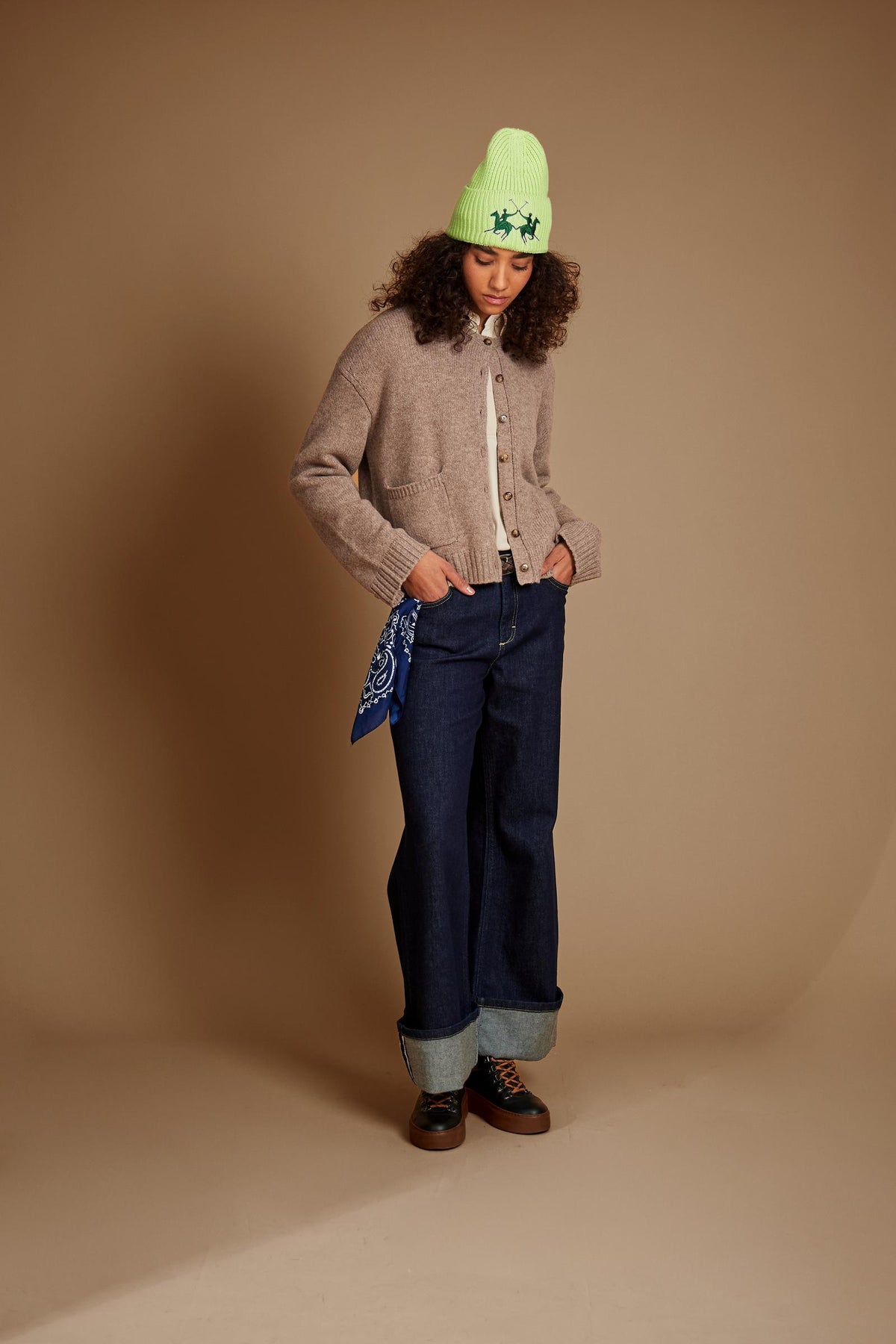 Women's merino wool cardigan with pockets - Elenice