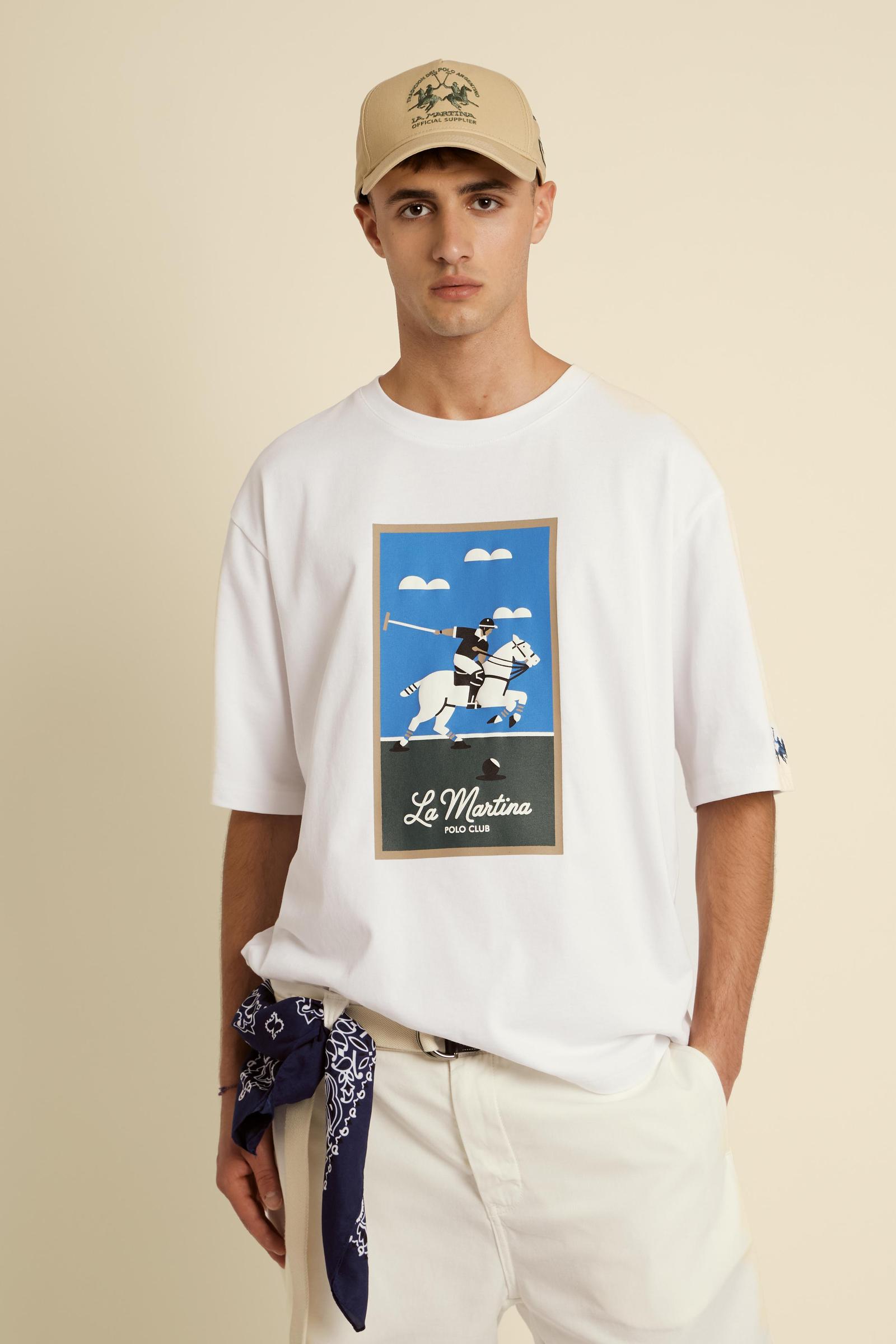 T-shirt uomo a manica corta in jersey di cotone Club Art Edition - Cristobal