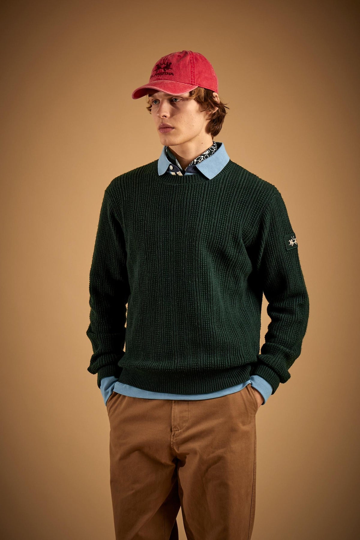 Pull homme col rond en laine mélangée Cortina Polo Club - Eric