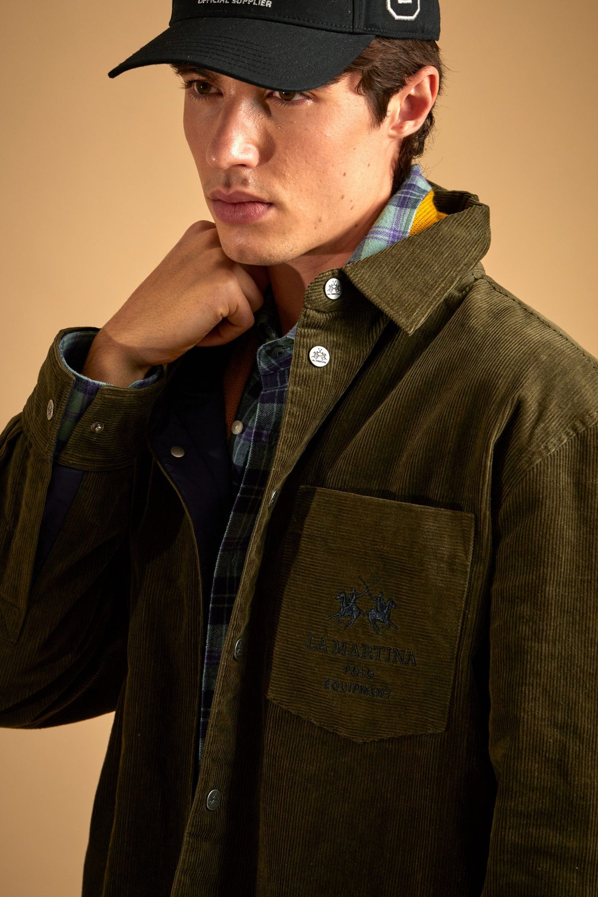 Men's padded shirt jacket in corduroy - Damion
