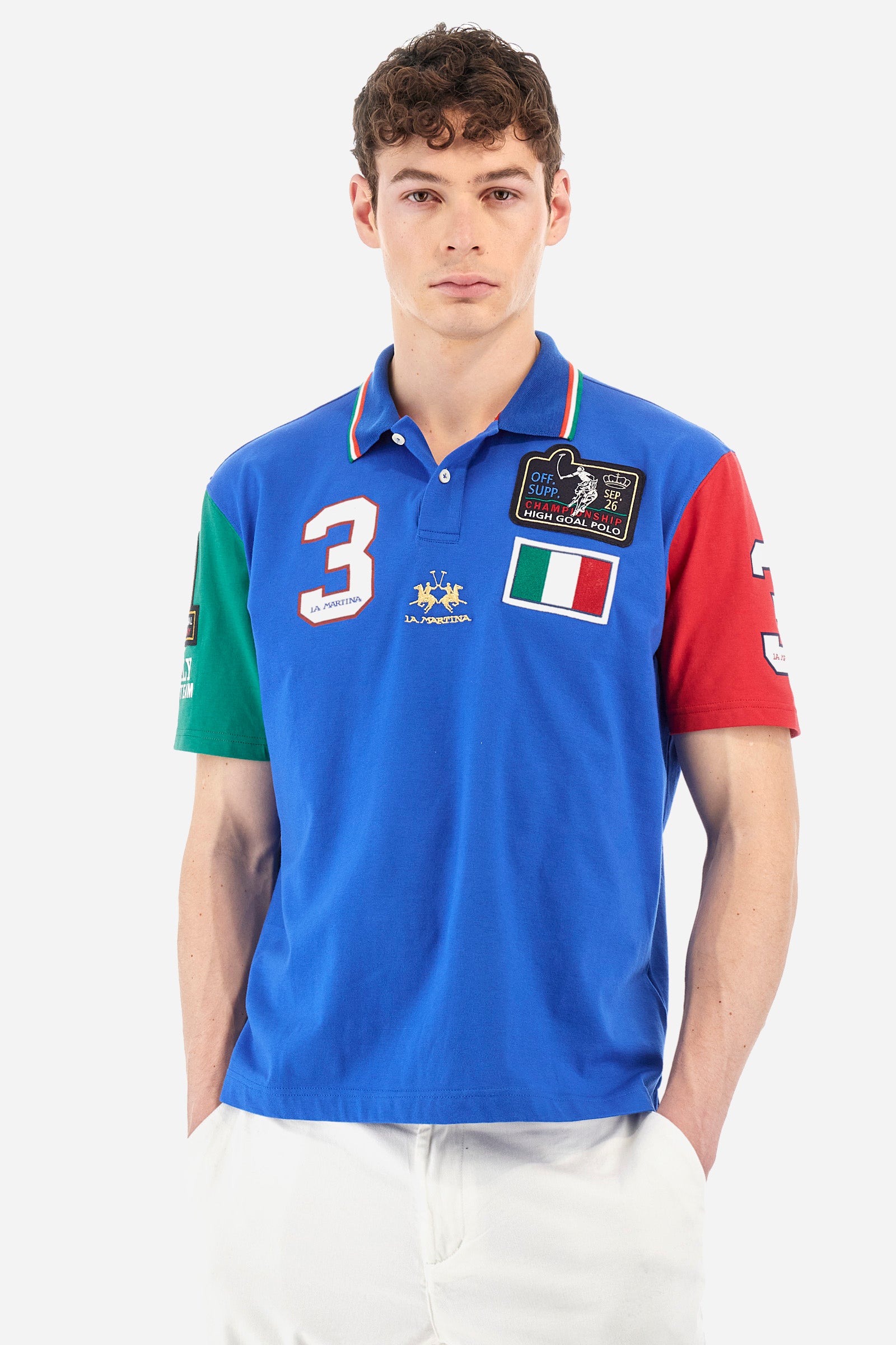 Short-sleeved Team polo shirt - Italy