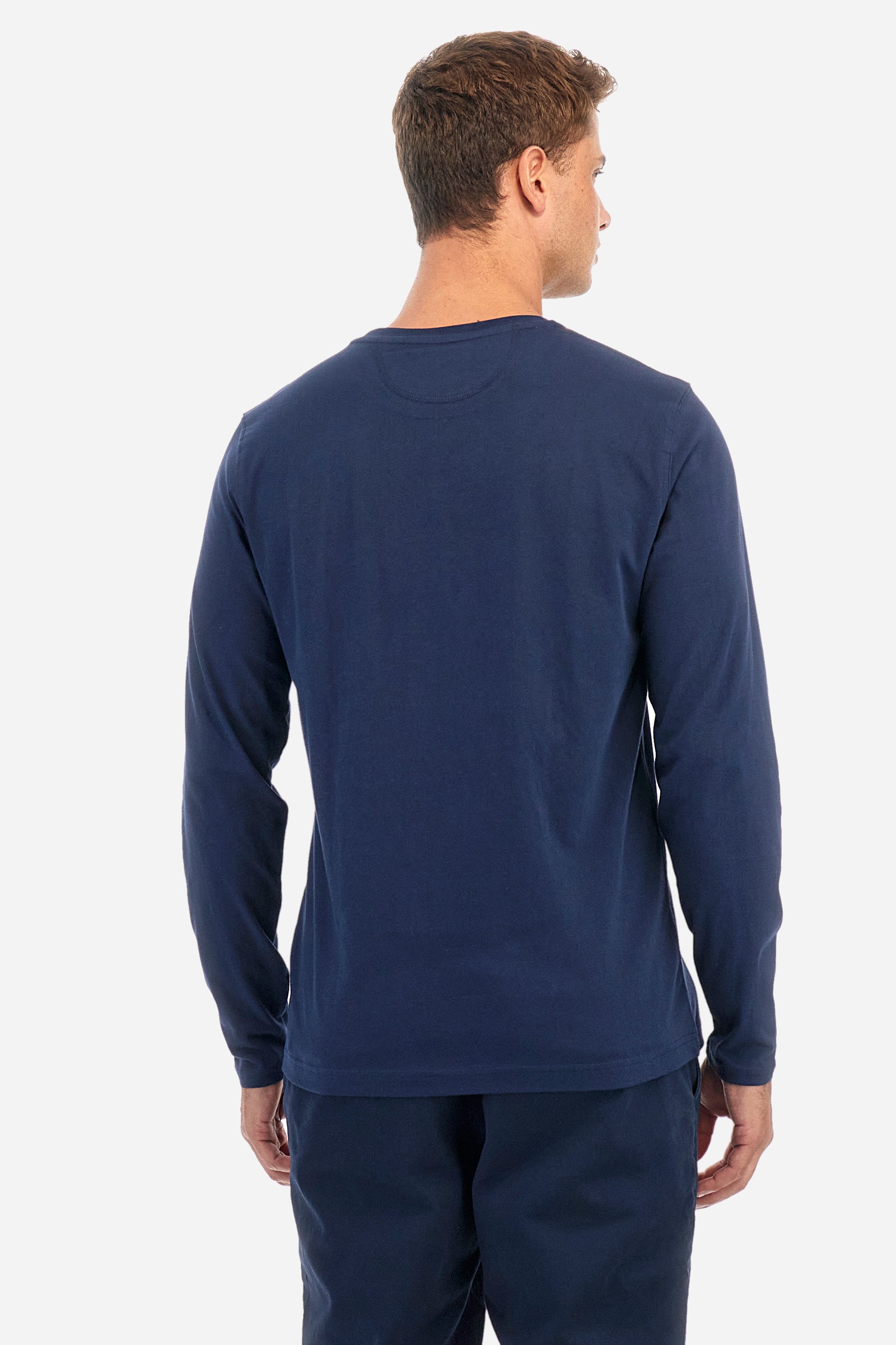 Regular-fit long-sleeved T-shirt in cotton - Zephan