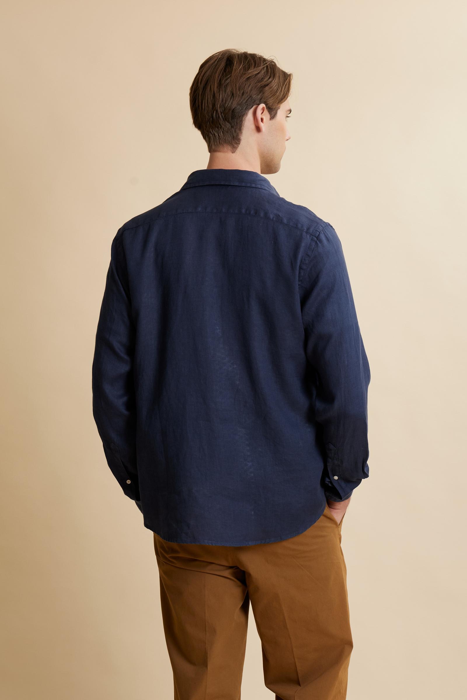 Chemise homme regular fit en lin teint en pièce - Innocent