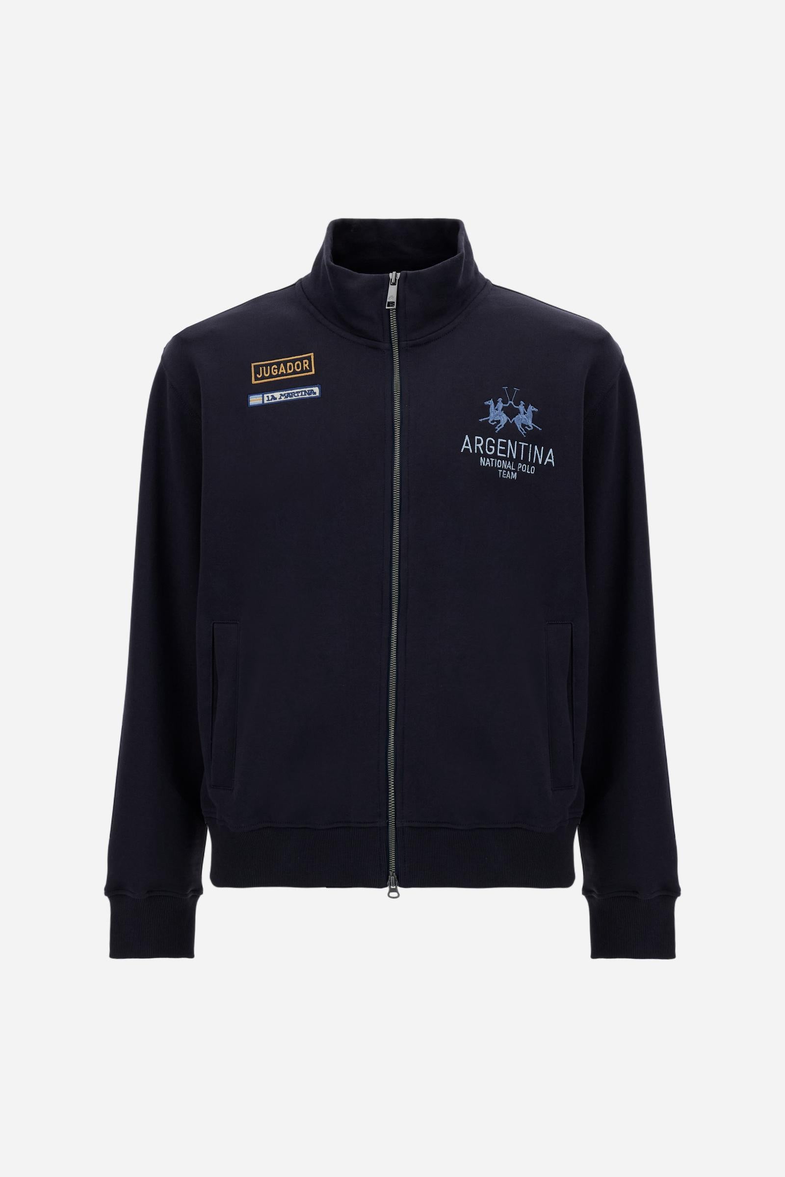 Herren-Fullzip-Sweatshirt aus angerauter Baumwolle Argentina - Dafydd