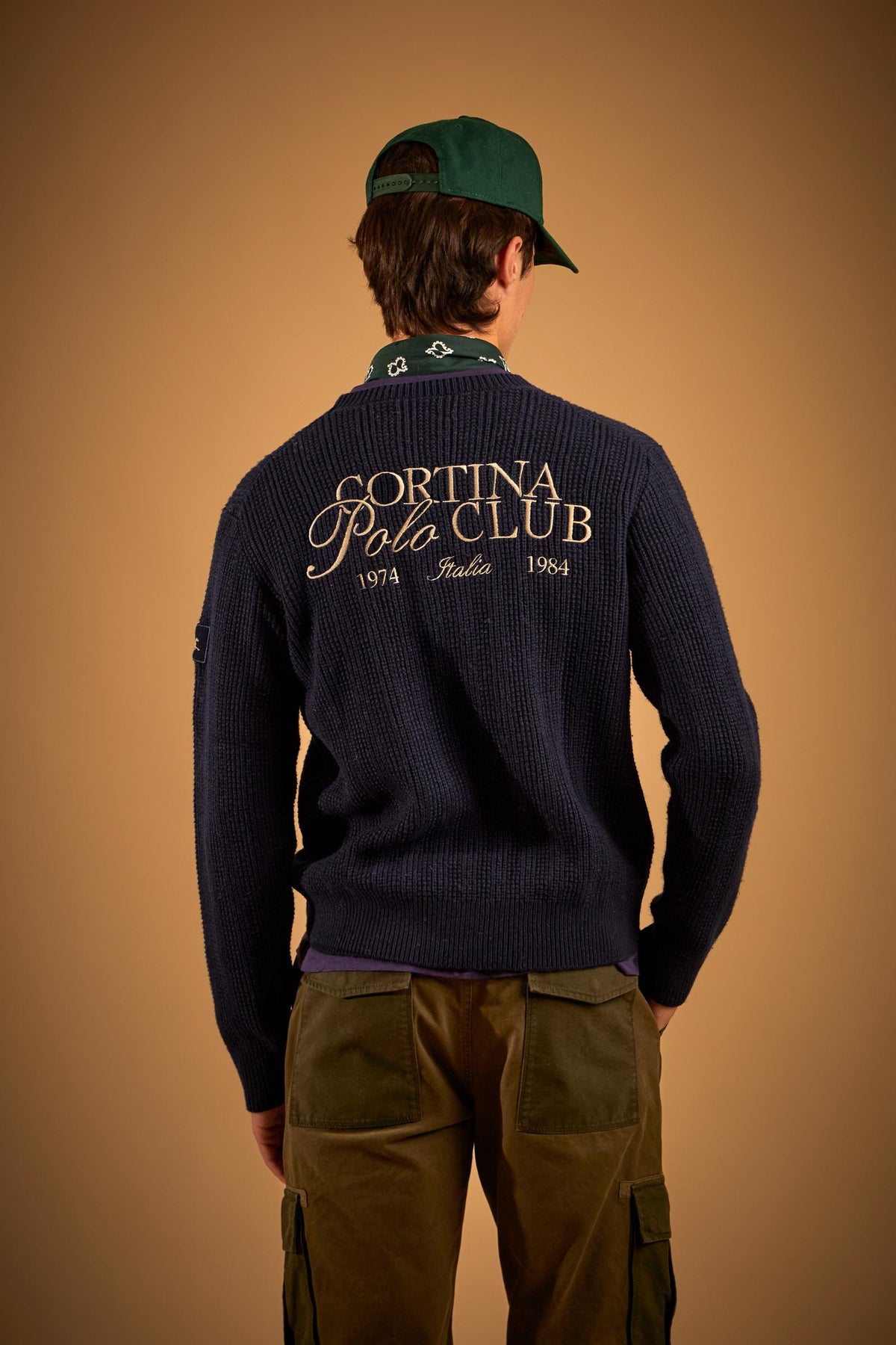 Men's crew neck sweater in wool blend Cortina Polo Club - Eric