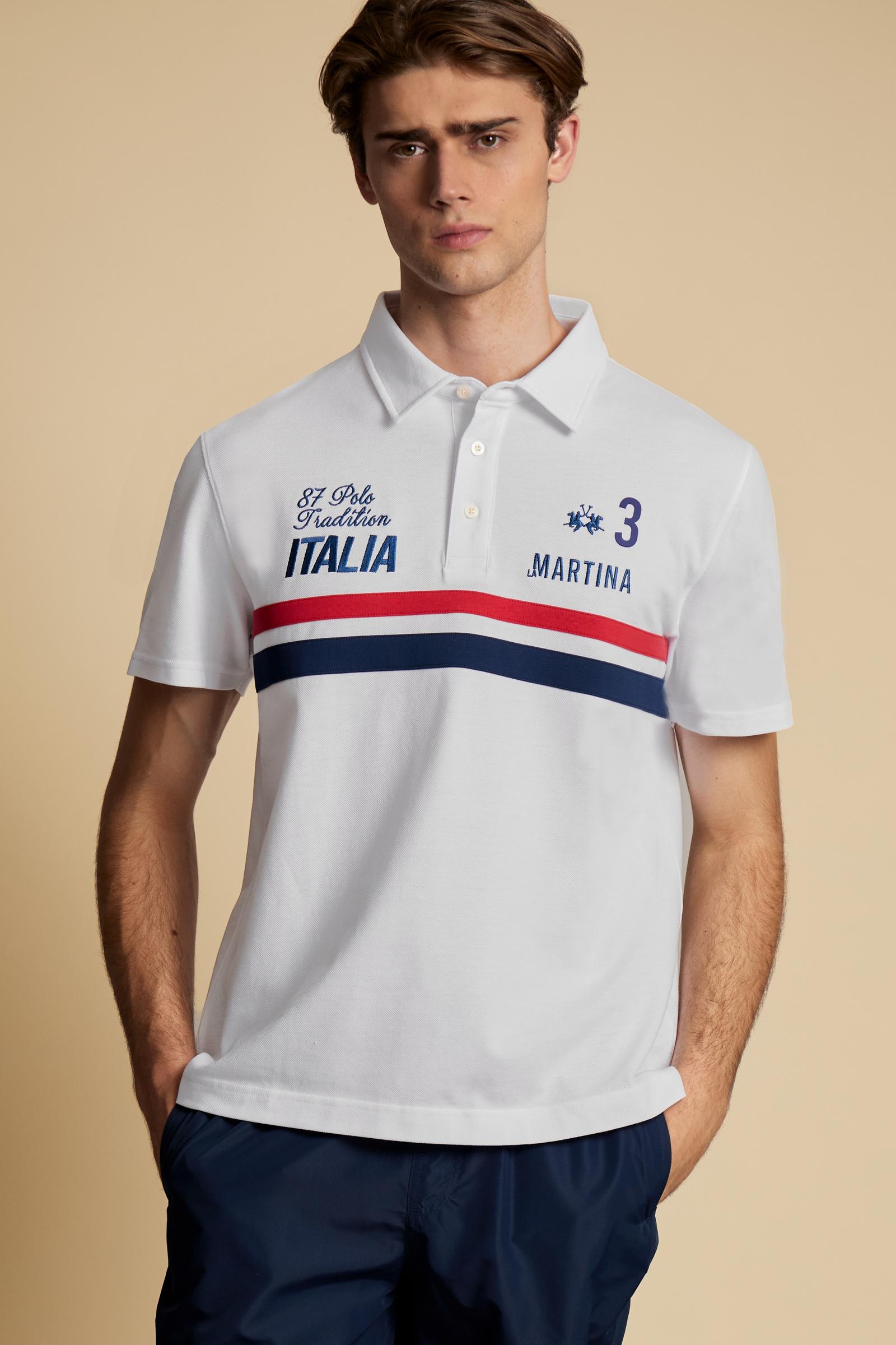 Polo homme en jersey à manches courtes Italia – Coleman