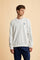 Men’s long-sleeve sweatshirt in soft cotton French Terry. Crew-neck, ribbed cuffs, regular fit, and V-detail under neckline. Timeless essential with logo. - Off White                                                                                                                                                                                                                                                                                                                                                          