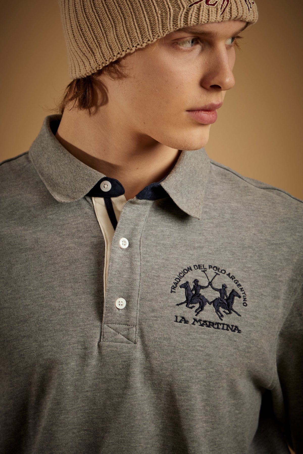Polo uomo in jersey soft-touch team logo - Dirk
