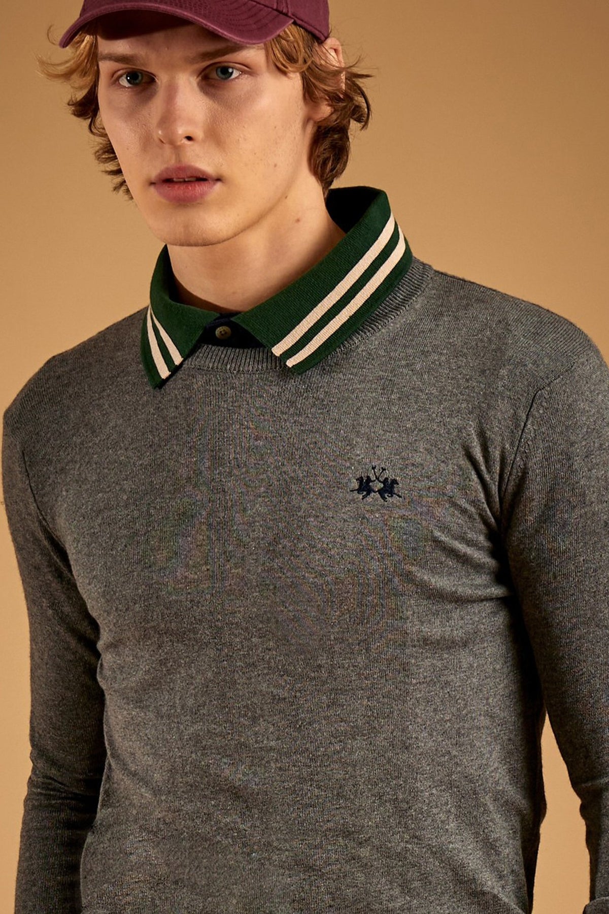 Men's crew neck wool blend sweater - Eloy