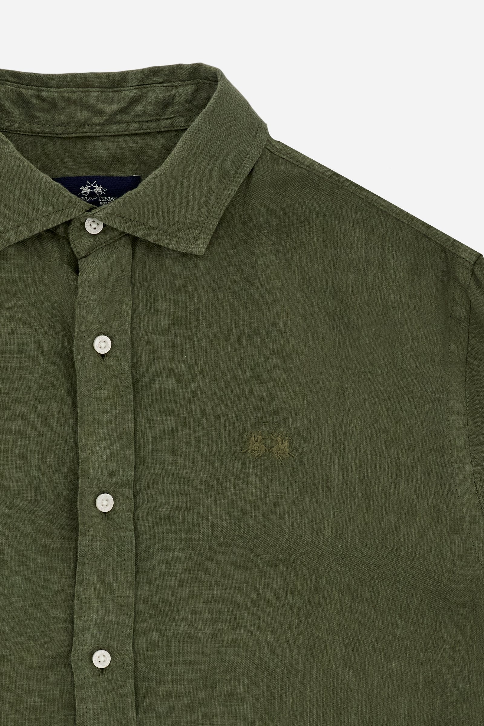 Men’s regular fit garment-dyed linen shirt - Innocent