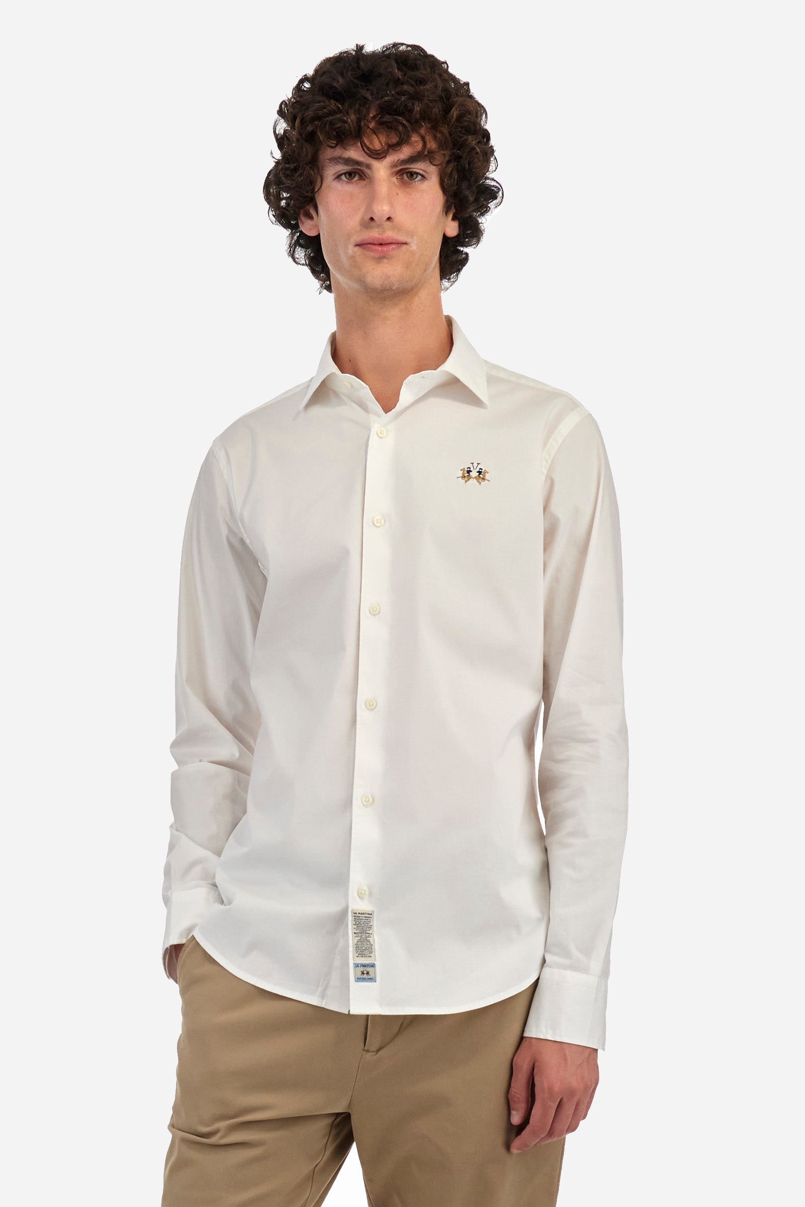 Camicia slim fit in cotone elasticizzato - Garrik