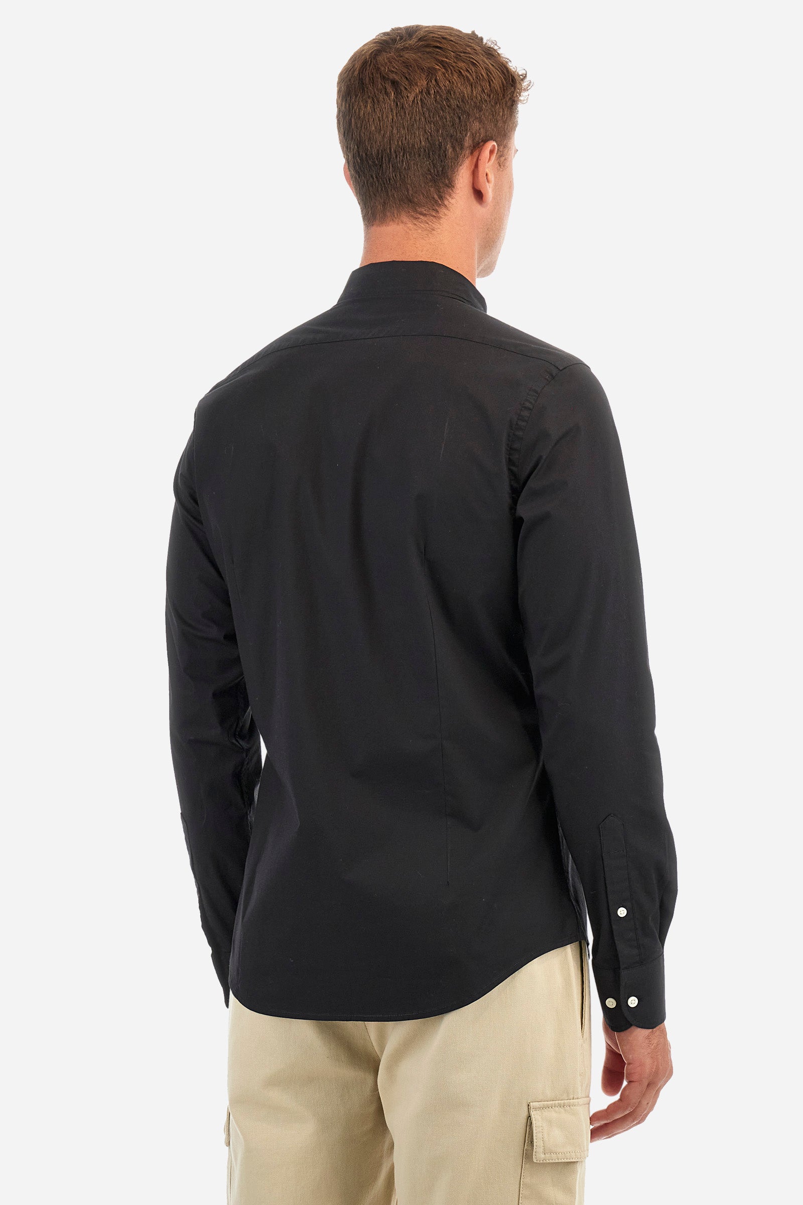 Hemd aus Stretch-Baumwolle, Slim Fit – Leon