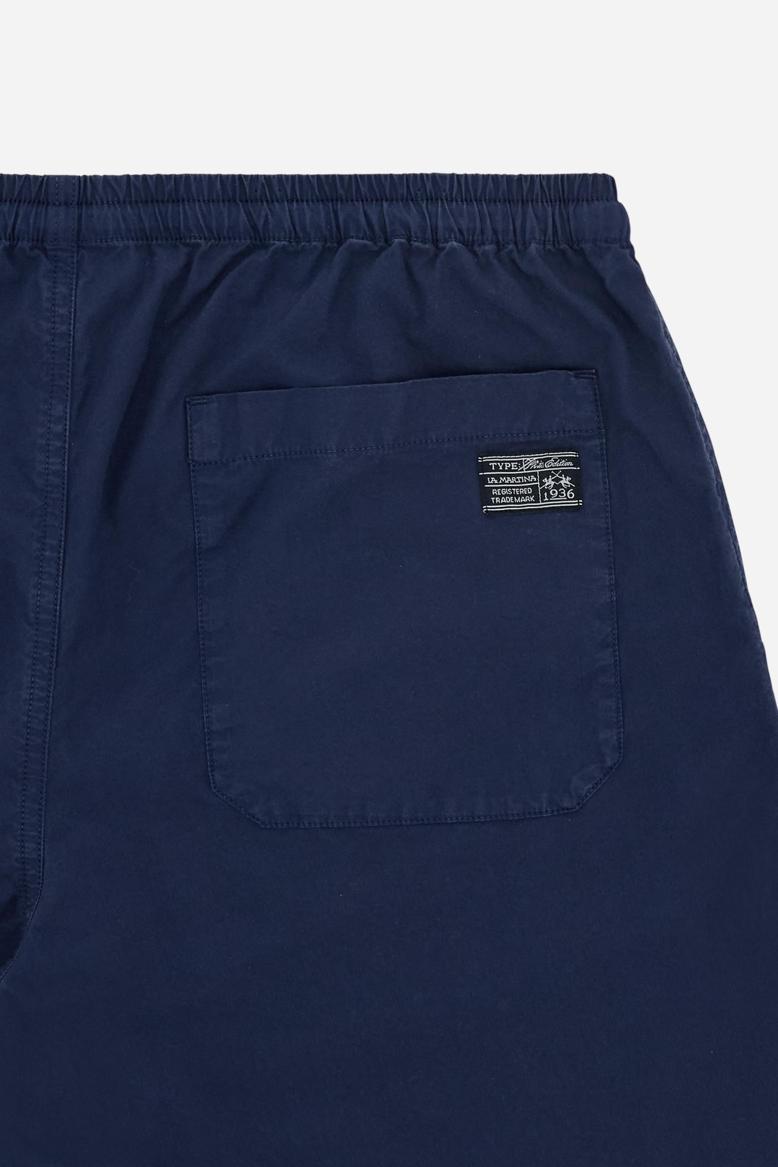 Men’s garment-dyed poplin Bermuda shorts - Cesar