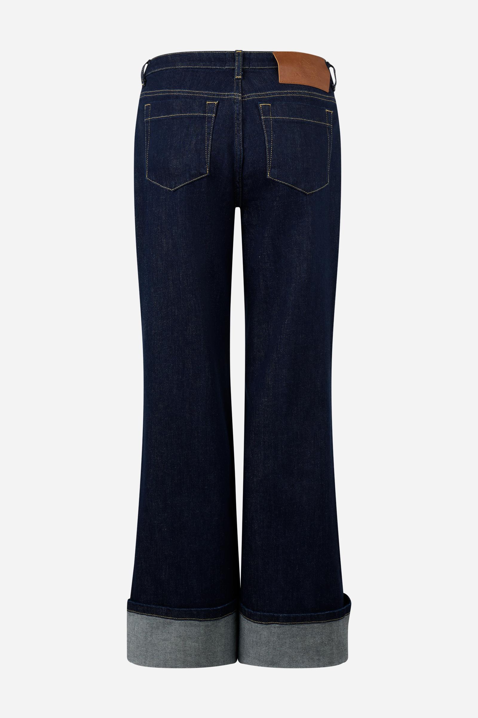 Jeans Damen aus Baumwolle in extra dunklem Denim - Elena