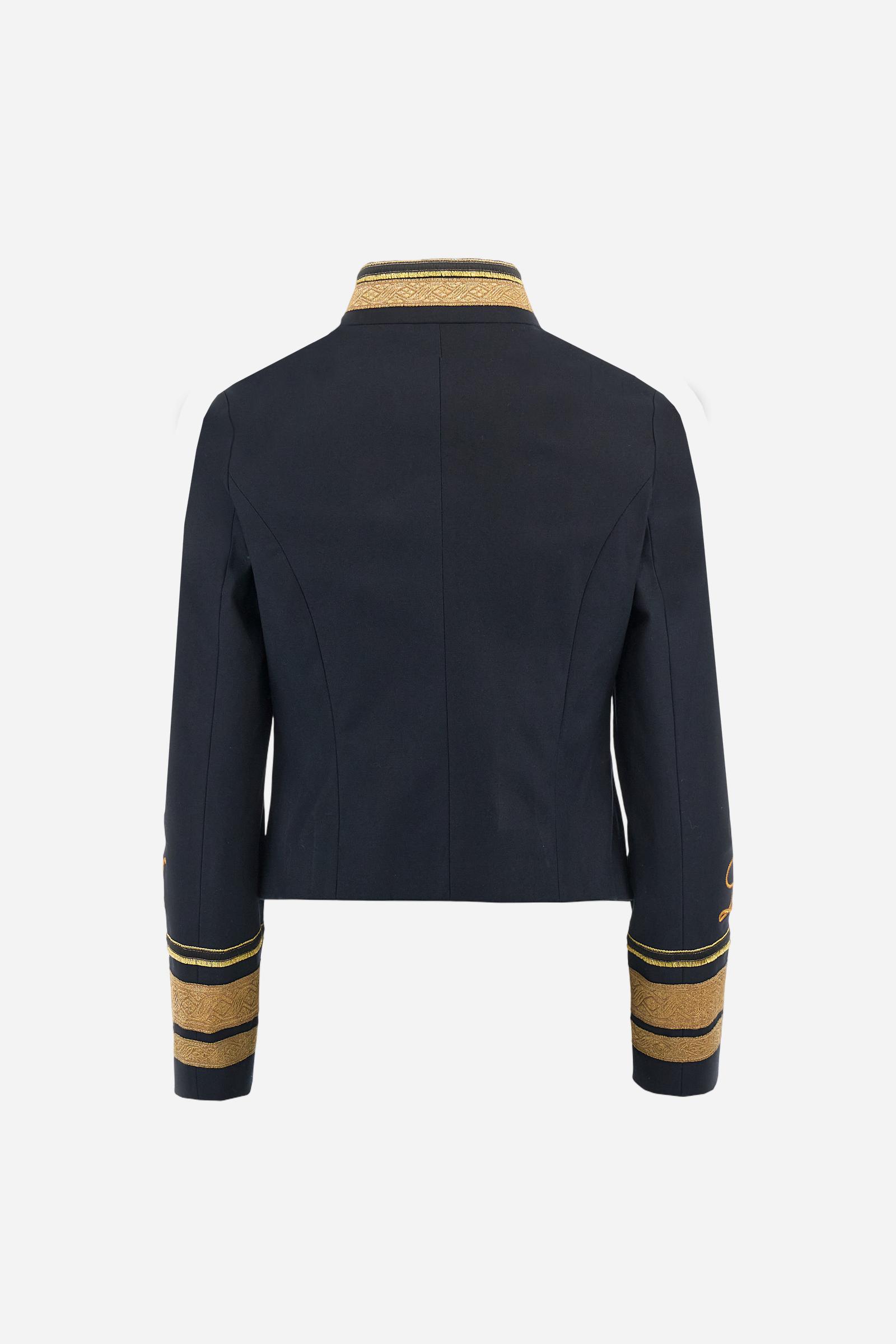 Veste femme en sergé de coton avec ornements - Beatriz