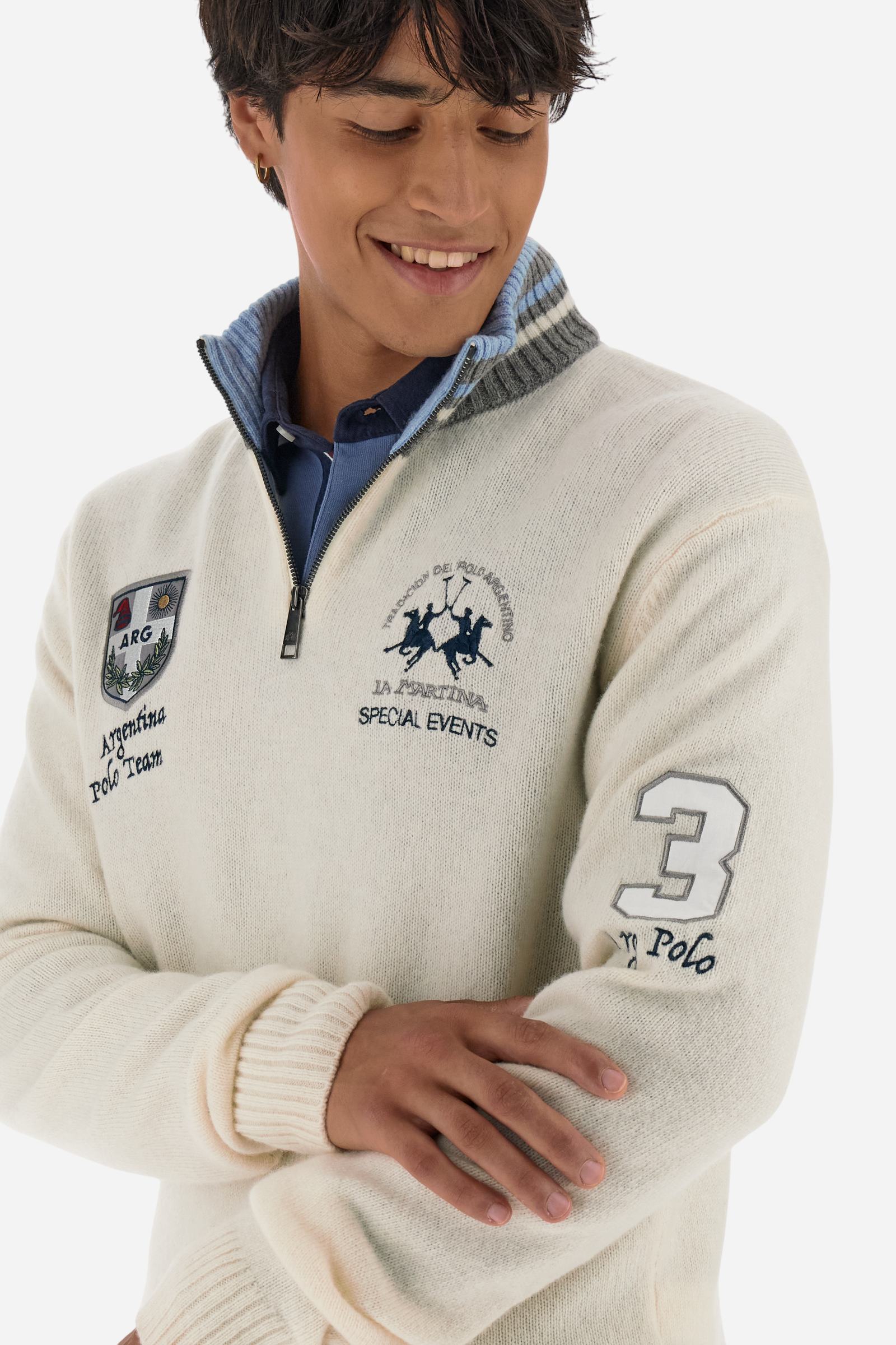 Jersey hombre media cremallera lambswool Special Event - Burton