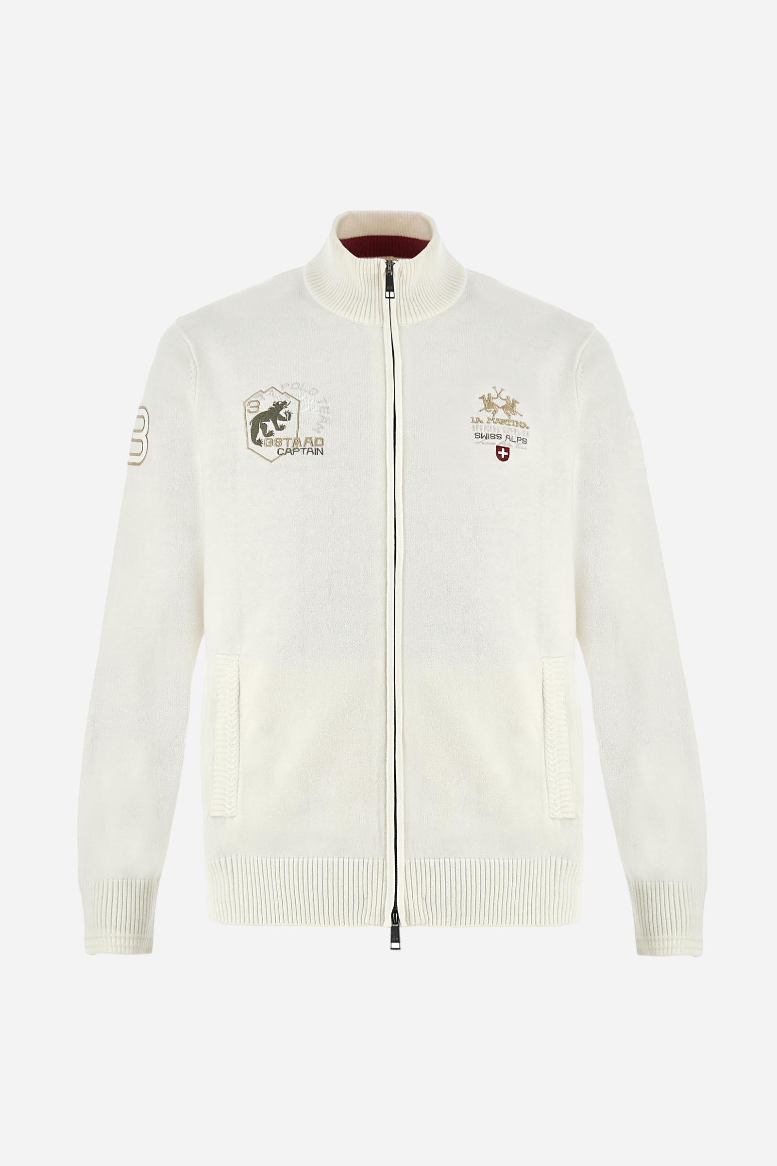 Men’s full zip wool blend sweater Polo Team - Bradford