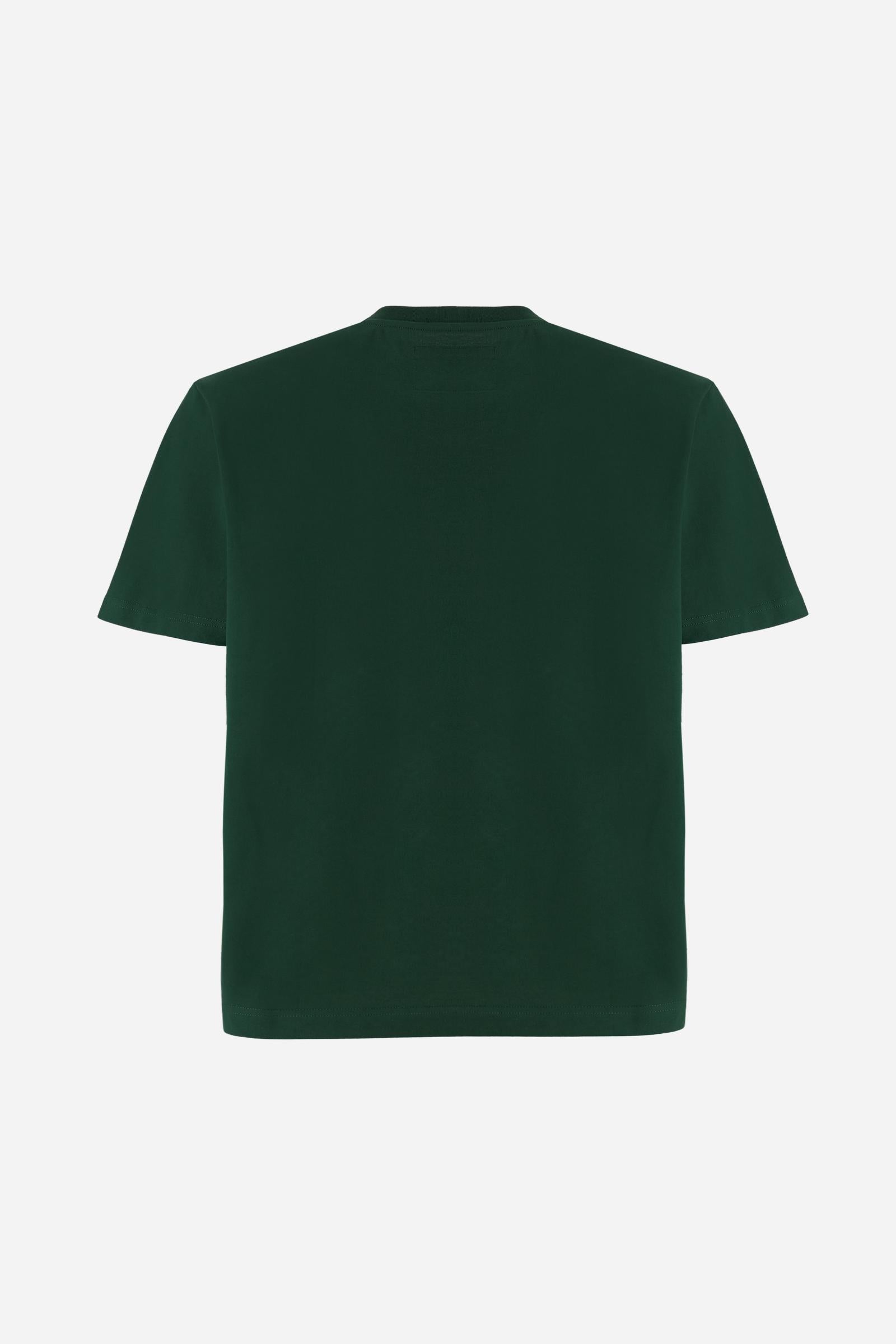 T-shirt in heavy cotton jersey with a structured, boxy fit. Dropped shoulders and clean lines. Large contrasting 3D embroidered logo on the chest. - Pineneedle                                                                                                                                                                                                                                                                                                                                                                 