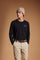 Long-sleeve 100% cotton jersey T-shirt with ribbed crew neck and cuffs, featuring a contrasting embroidered team logo. Regular fit for all-day comfort. - Black