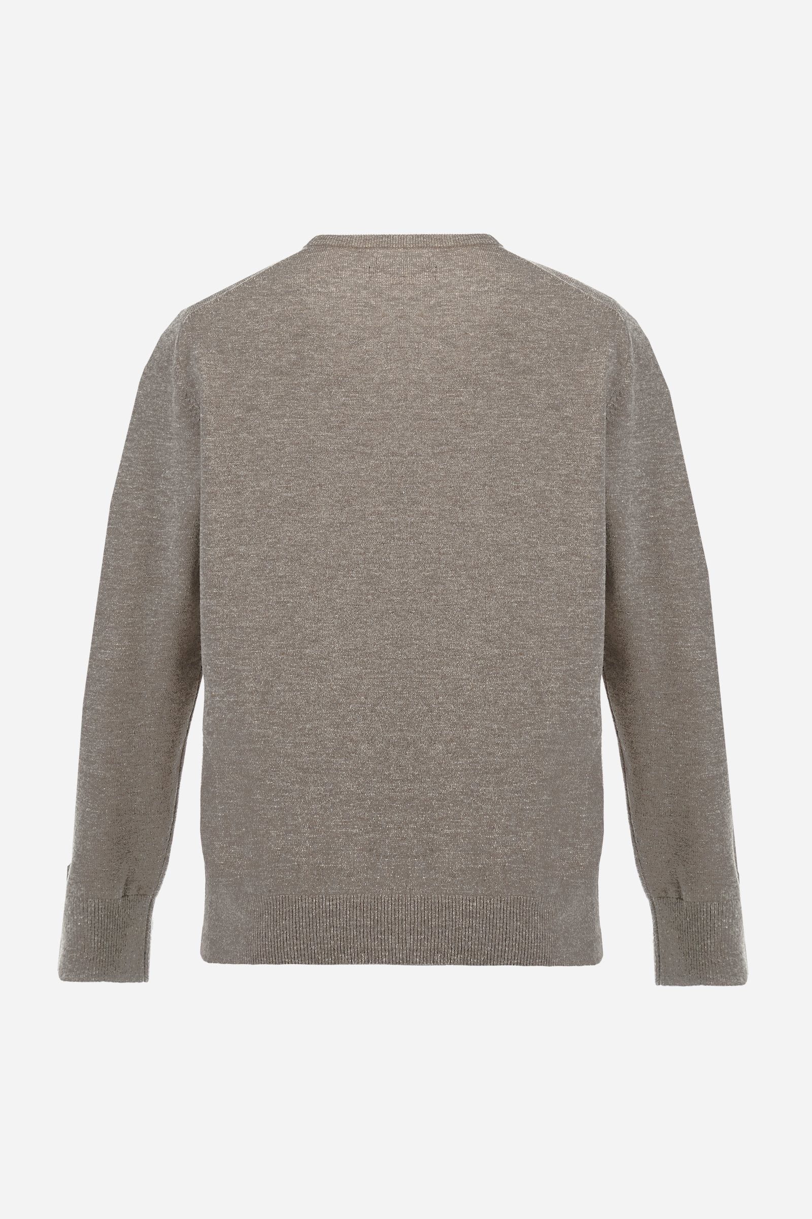 Men’s crew neck wool cashmere sweater - Branndais