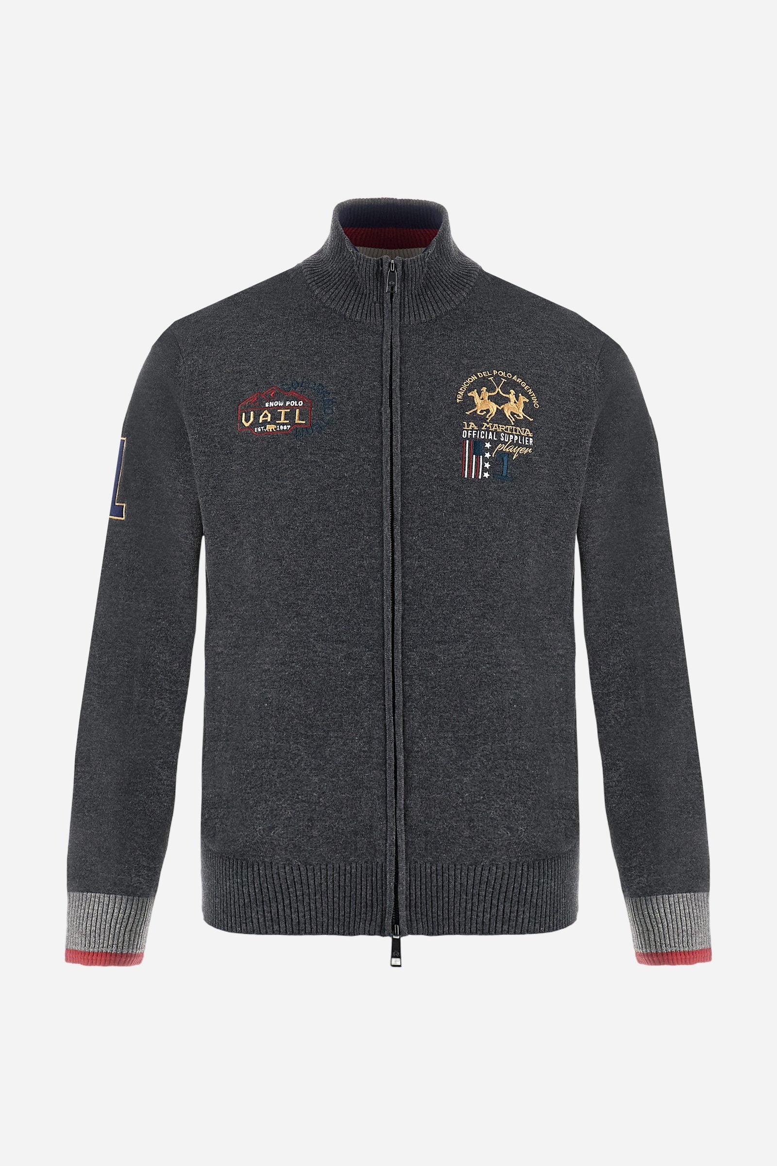 Men’s full zip wool blend sweater Polo Team - Bradford