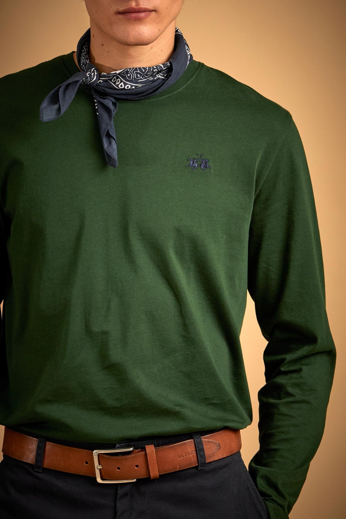 T-shirt girocollo uomo jersey cotone Essentials - Elido