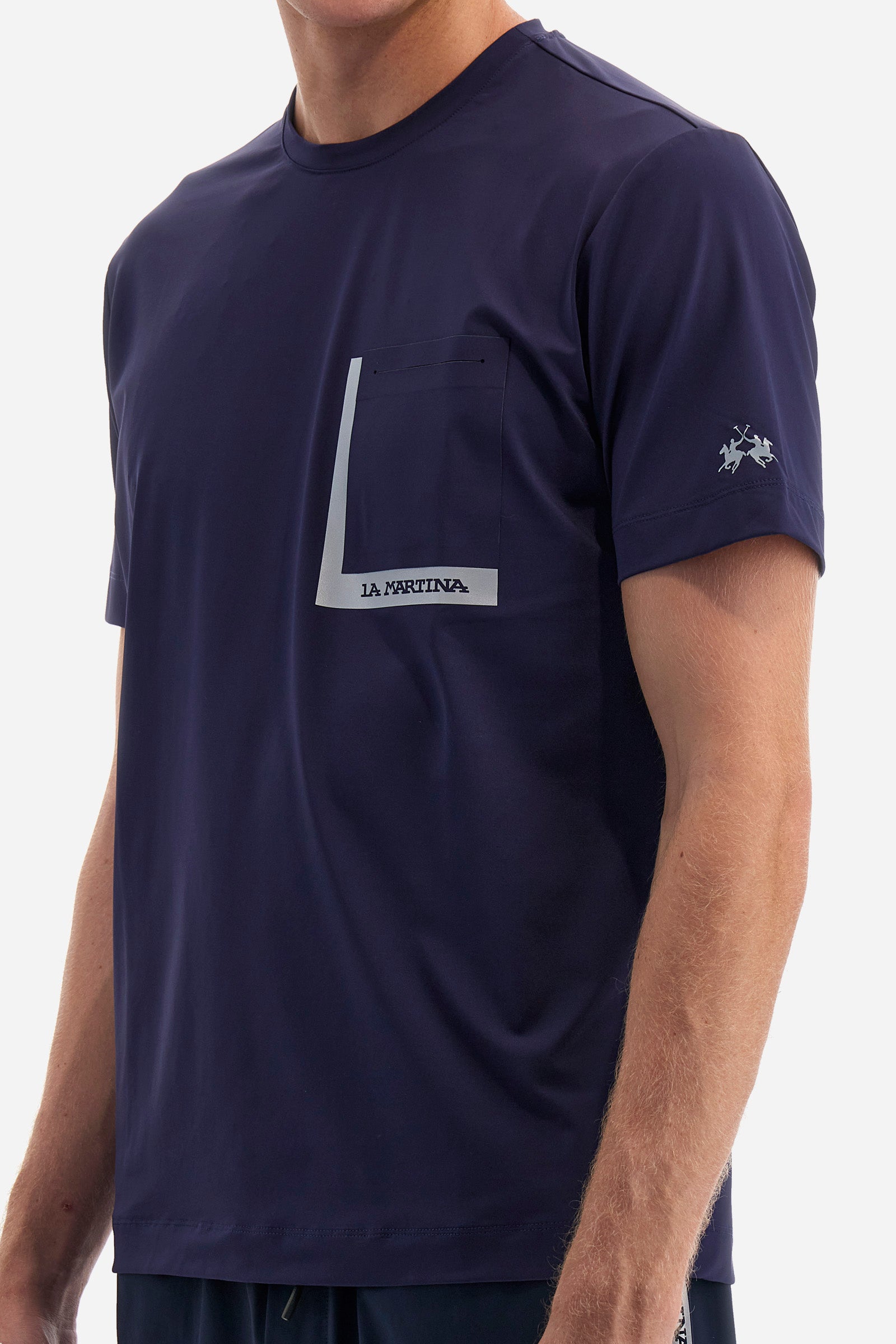 Regular-fit T-shirt in synthetic fabric - Ynyr