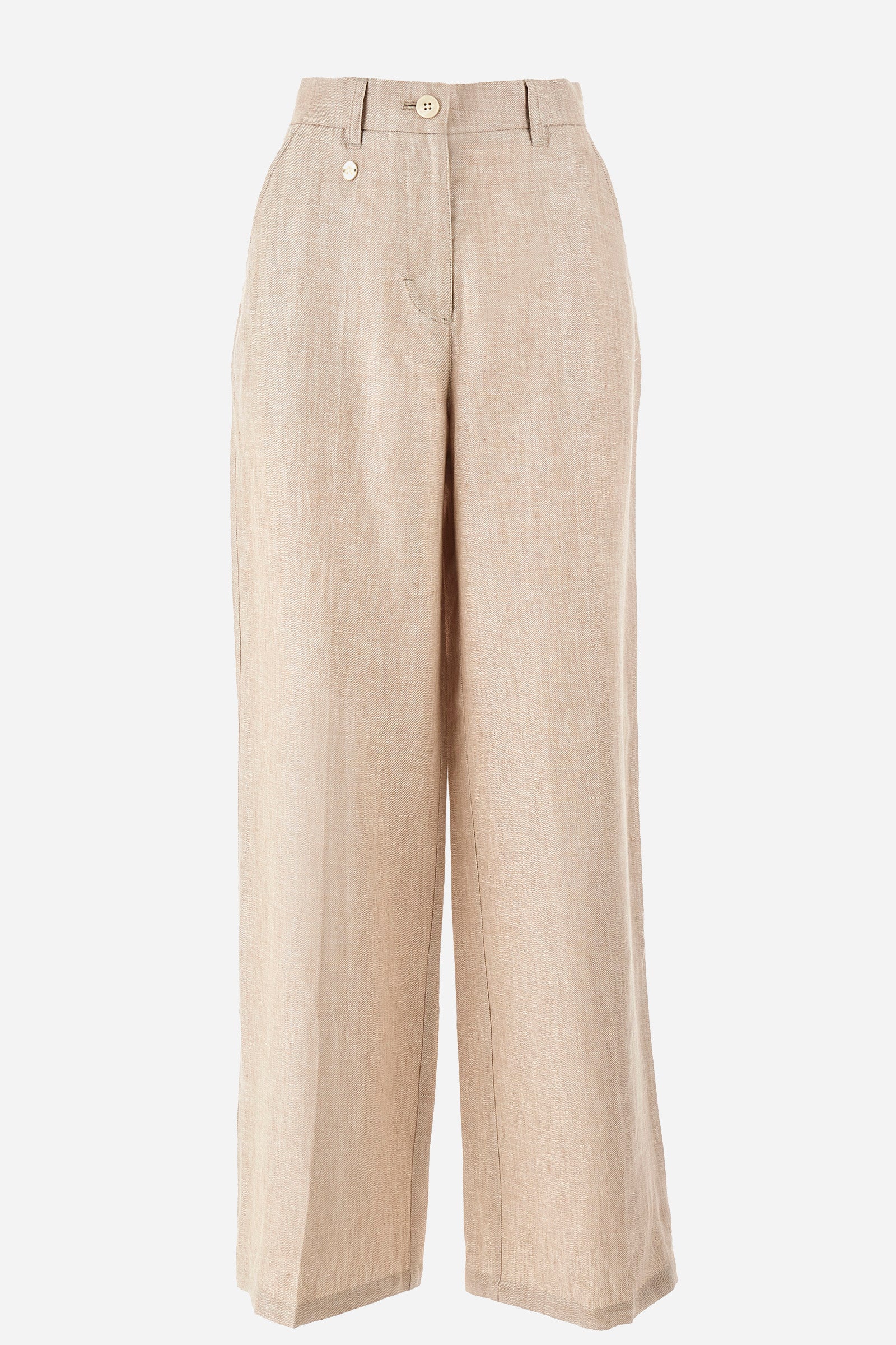 Regular-fit linen palazzo trousers - Yerusha