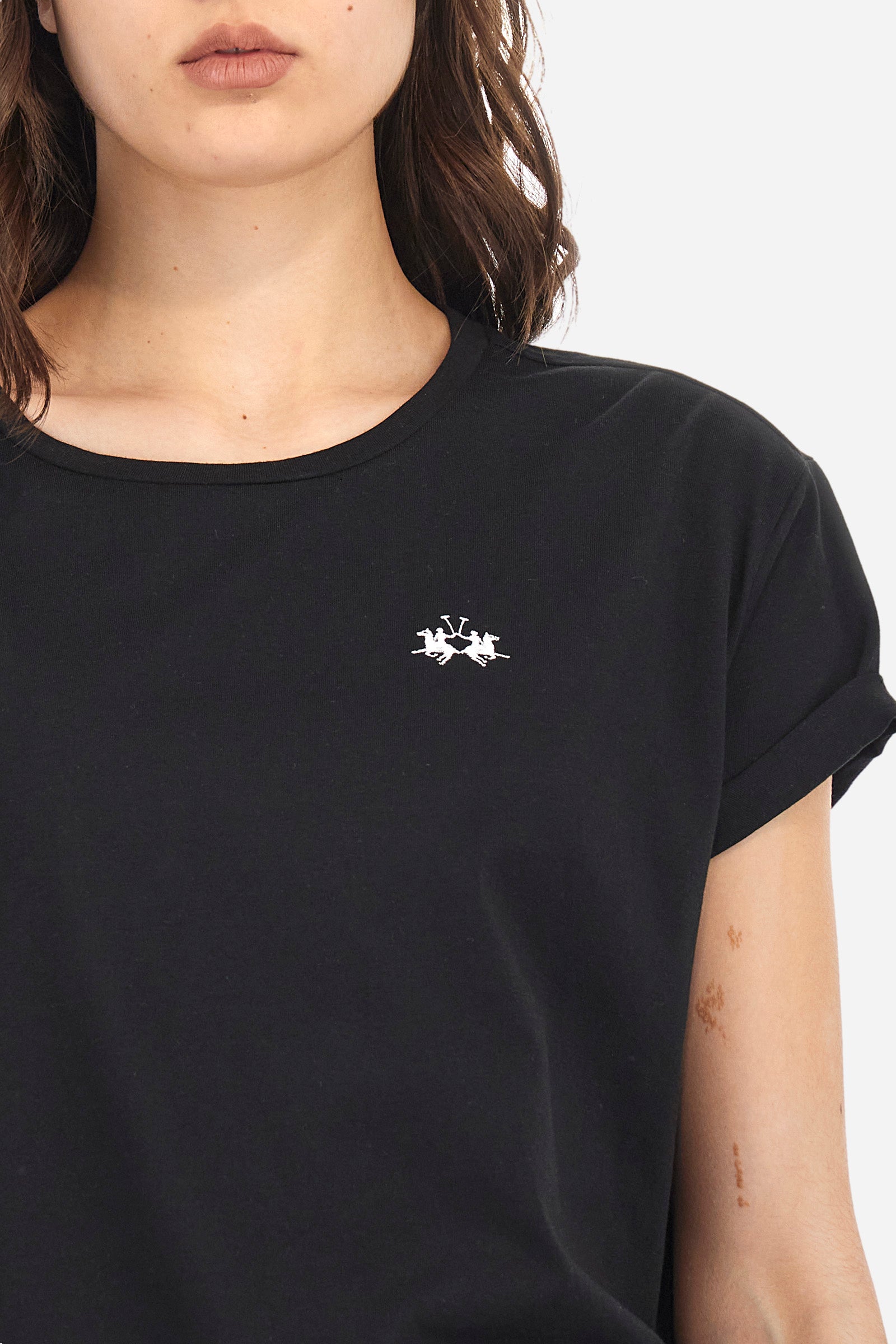 Damen-T-Shirt mit Polo Crew Stickerei - Agar