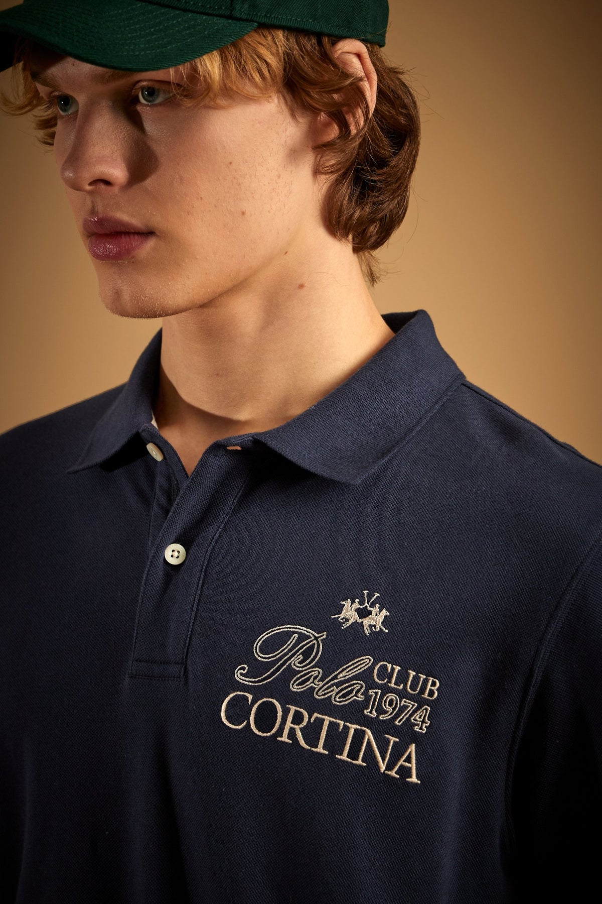 Polo uomo manica lunga piquet di cotone Polo Club Cortina – Egbert