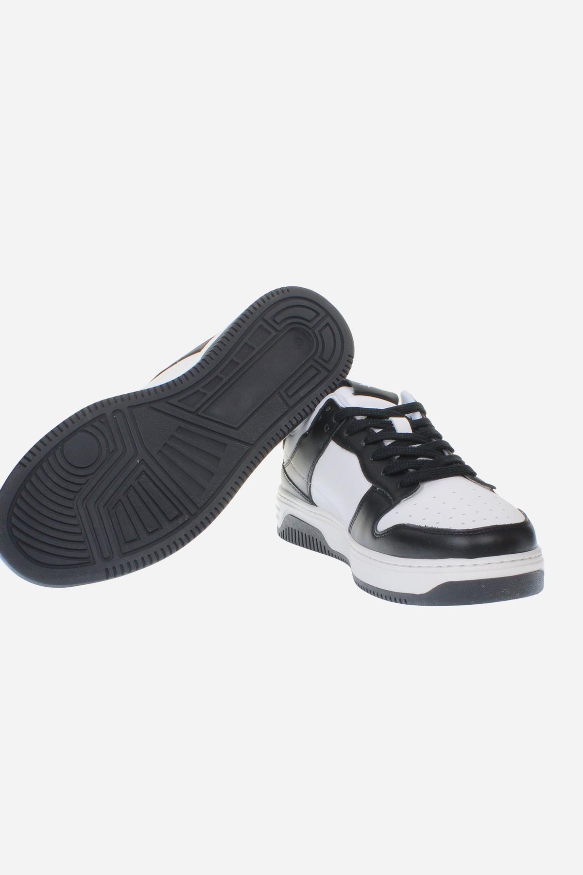 Men's sneaker with soft leather upper, two-tone rubber sole, Strobel construction for flexibility, and a personalized footbed for all-day comfort and urban style. - Optic White/Black