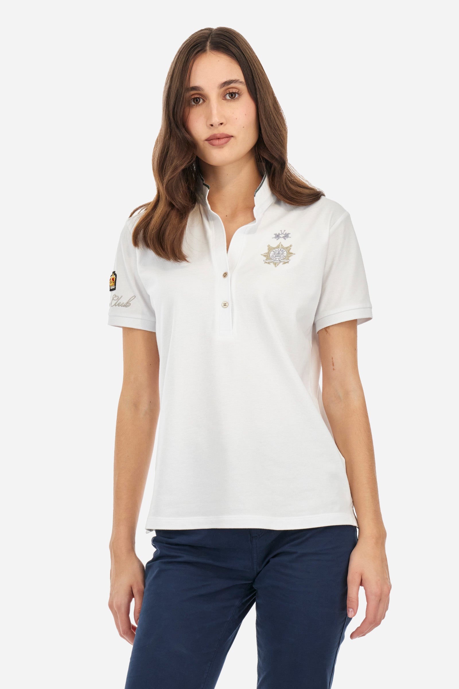 Polo shirt in stretch piqué cotton in regular fit - Ambra