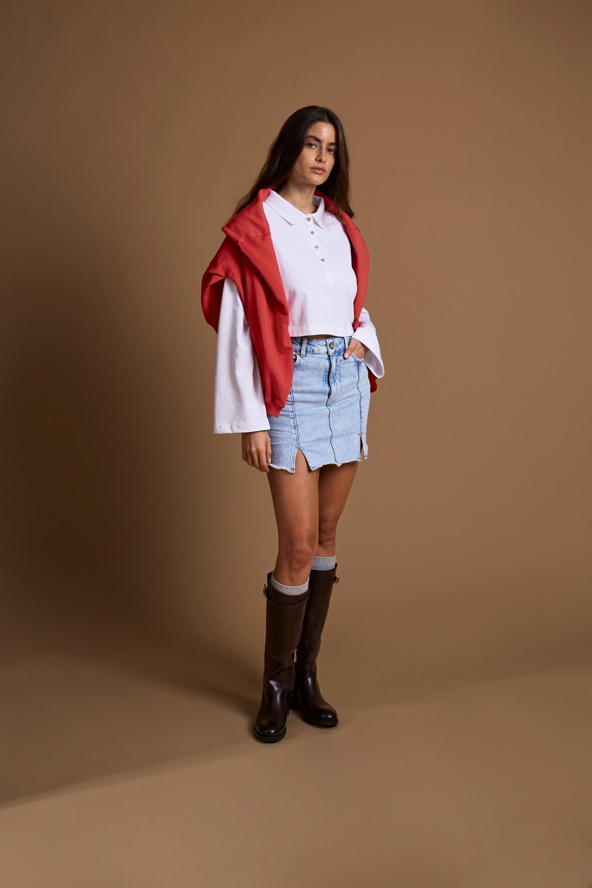 Polo Crop Damen Jersey Baumwolle - Elizabeth
