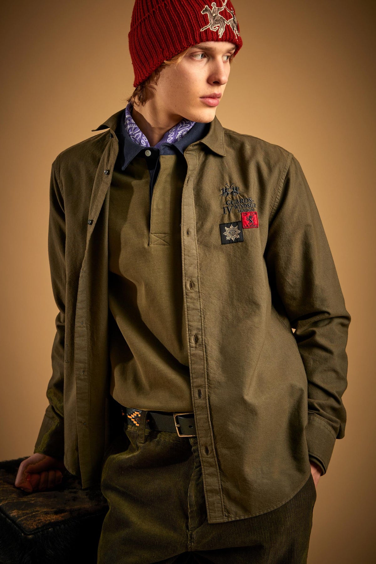 Chemise homme en coton oxford surteint Guards - Delmar