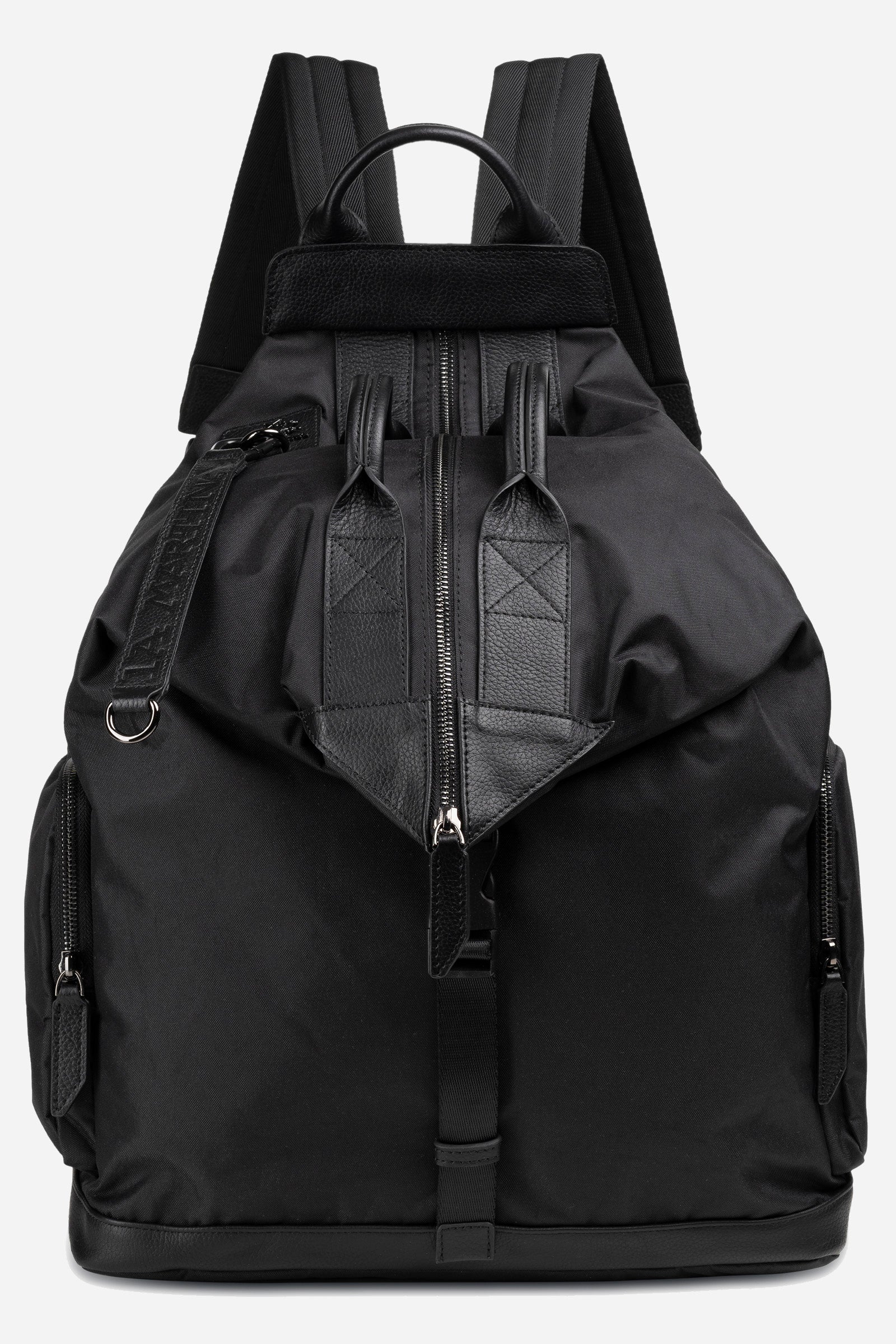 Backpack in matt synthetic fabric