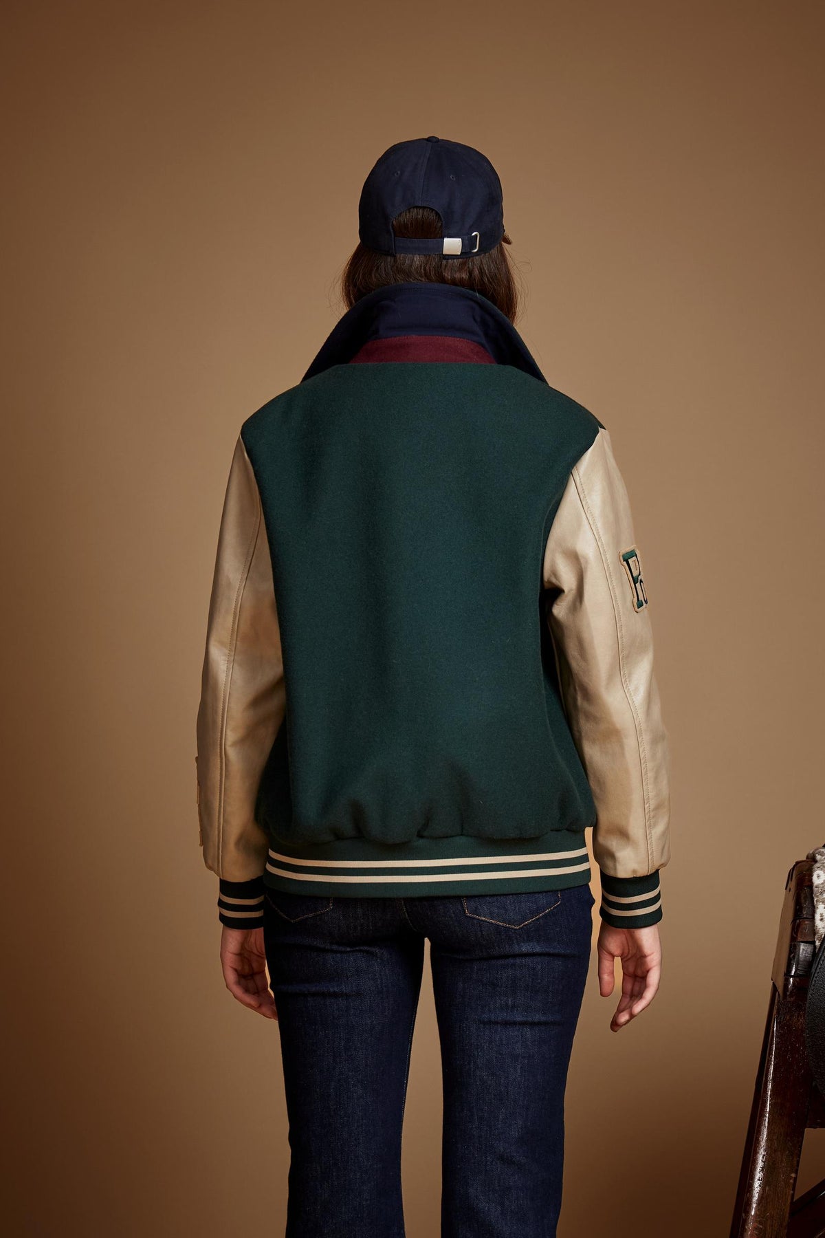 Women's varsity jacket in wool felt - Eva