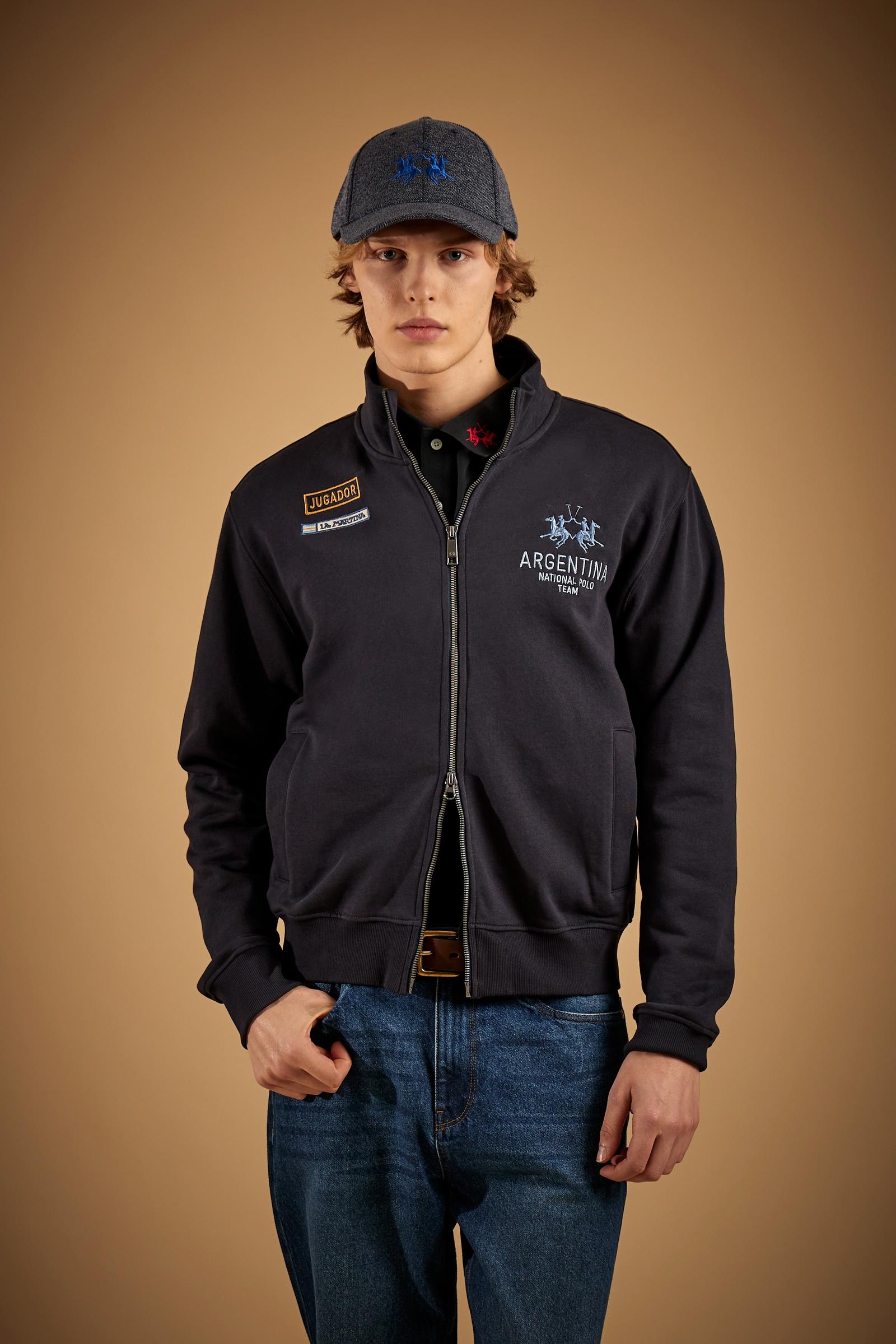 Men's full-zip sweatshirt in brushed cotton Argentina - Dafydd