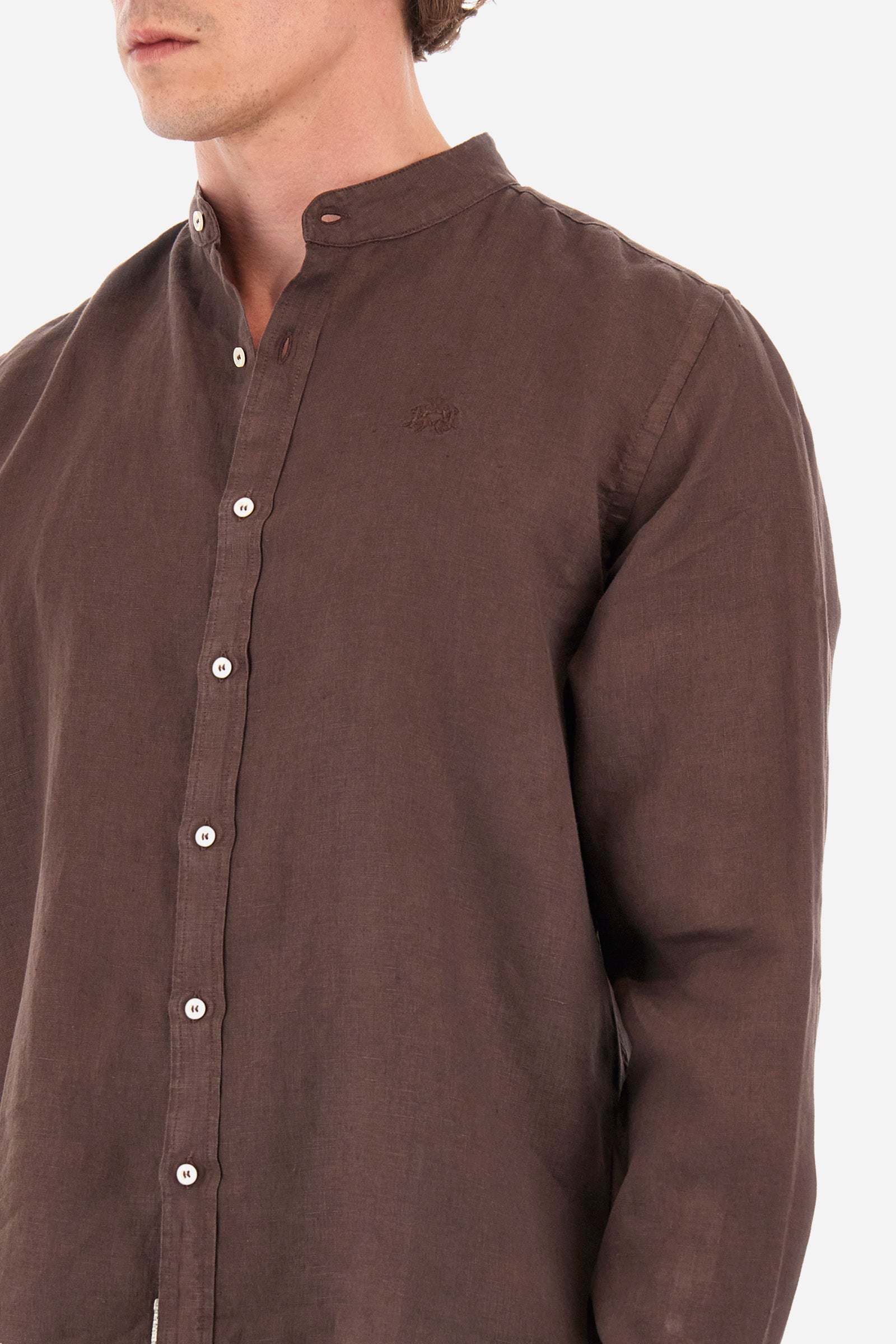 Camisa de lino de corte recto - Yasr