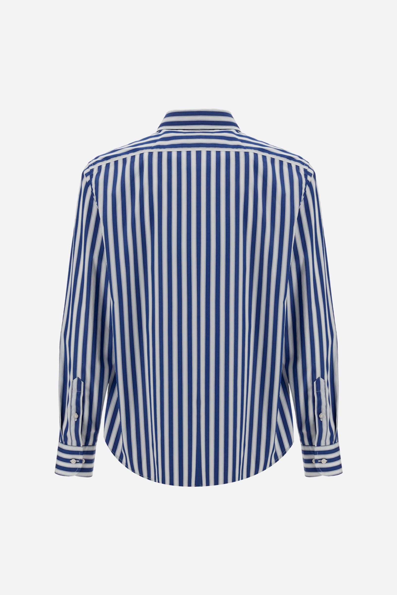 MAN L/S SHIRT STRIPED POPELINE