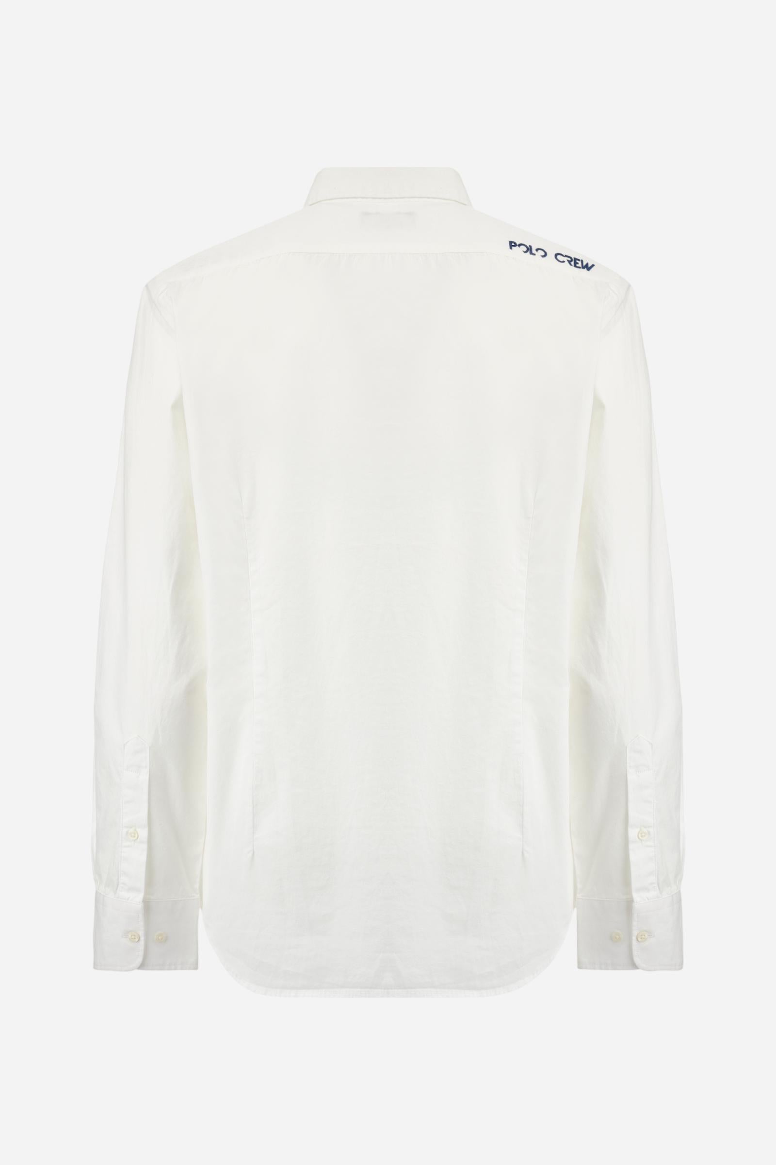 Chemise popeline slim avec logo - Adolf