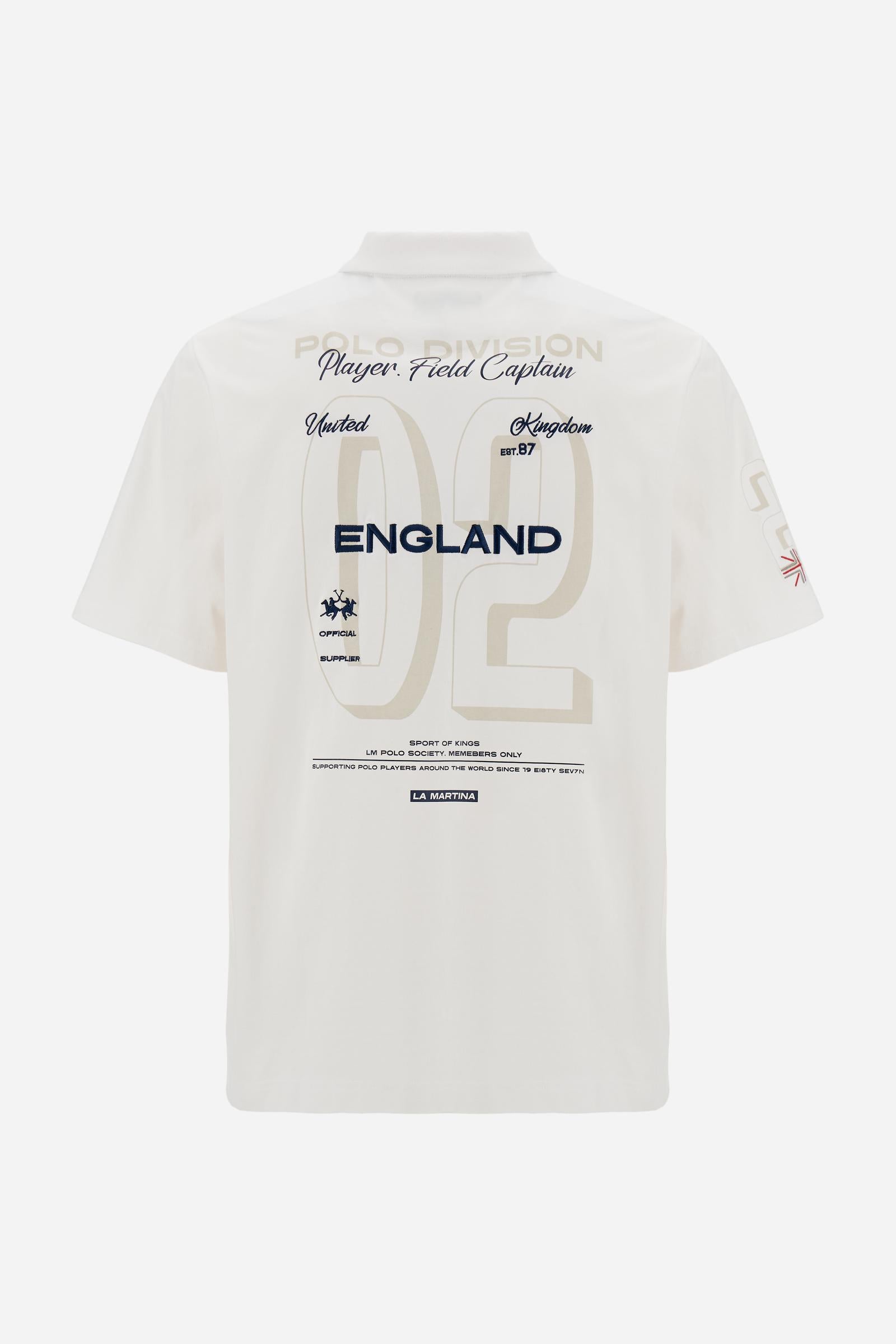 Men's cotton jersey polo England Edition - Cosmo – La Martina